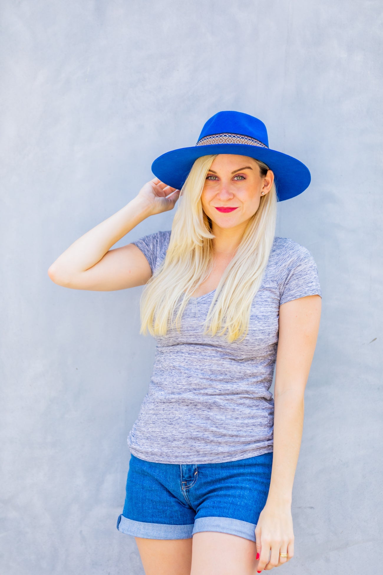 Electric Blue Western Hat