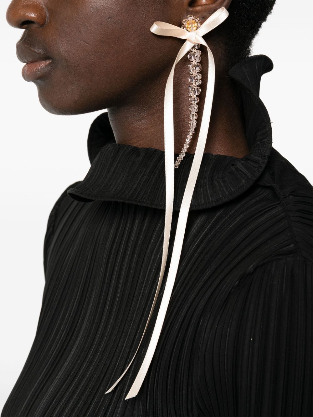 Simone Rocha Women Bow Ribbon Drip Earrings