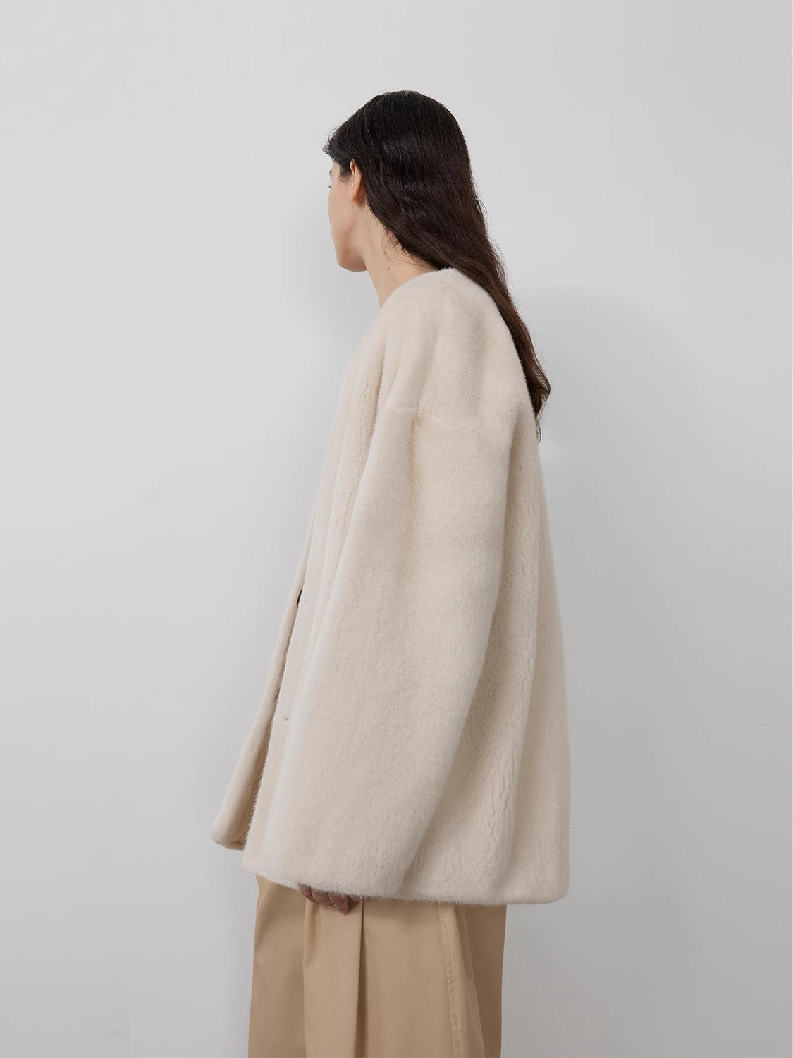 Swiss Snow Mink Velvet Fur Coat-2