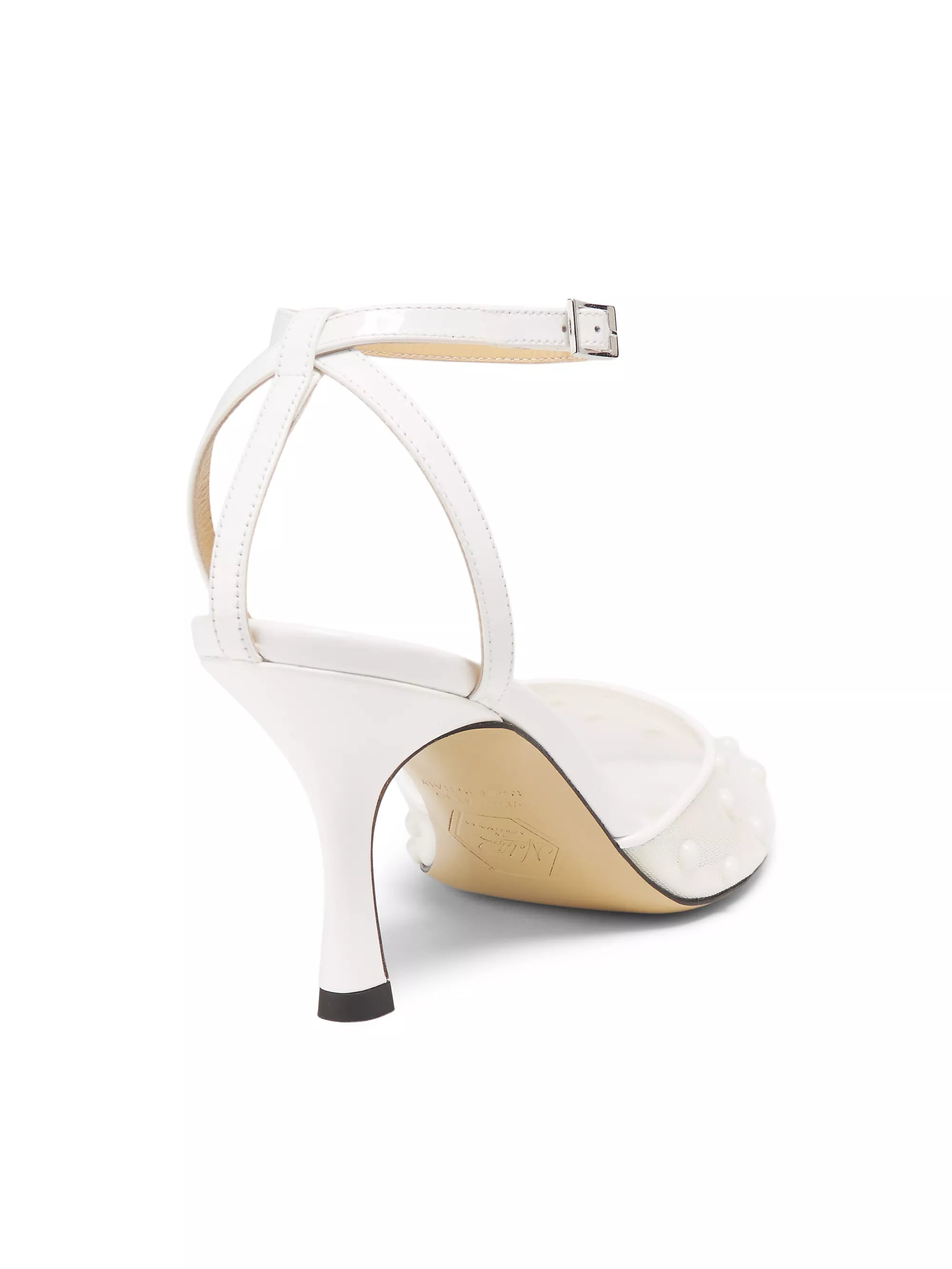 White Pearl Mesh Slingback