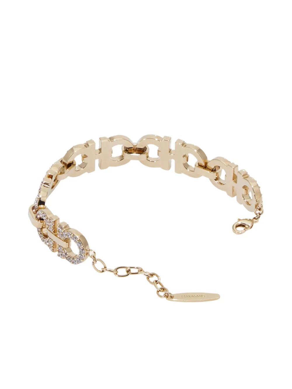 Ferragamo Women Crystal Embellished Gancini Bracelet
