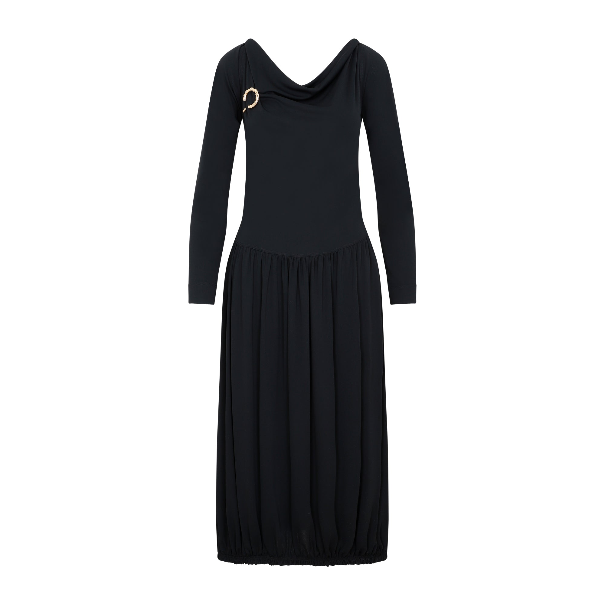 Lanvin Ls Drape Midi Dress Women