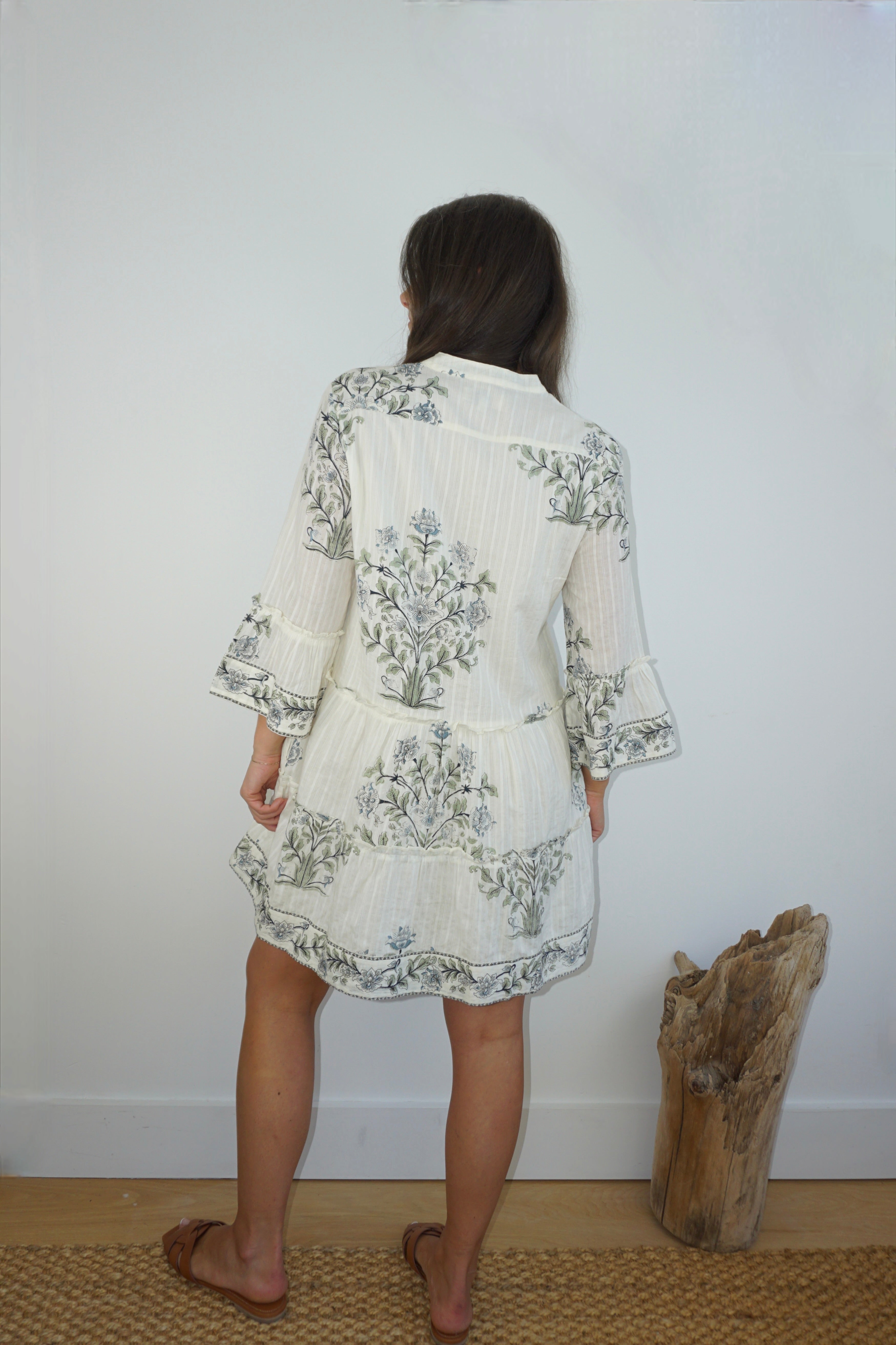 Dylan Mini Dress in Vert Victorian