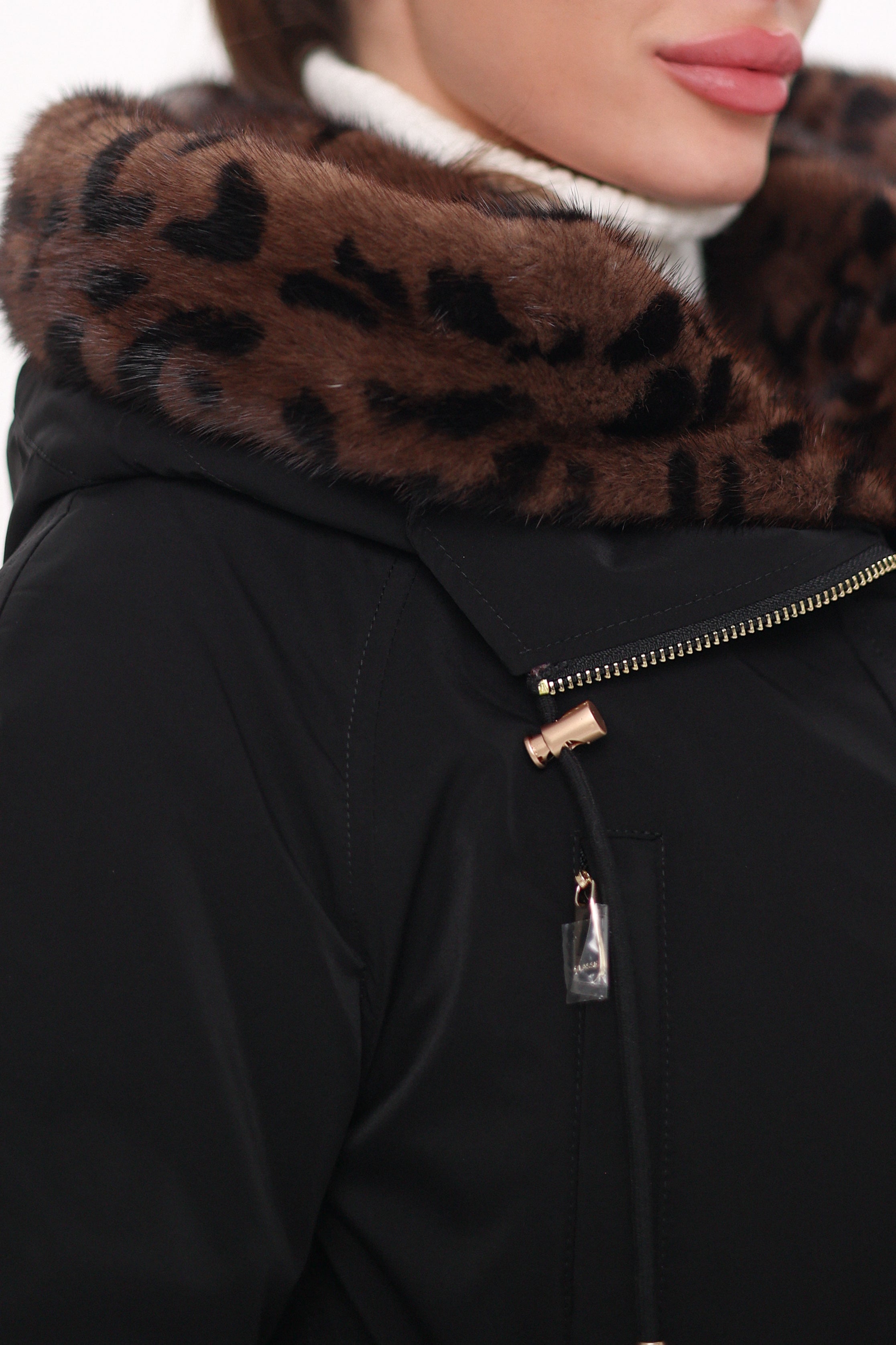 Genuine Scandinavian Mink Fur Parka with Rabbit Fur Insulation