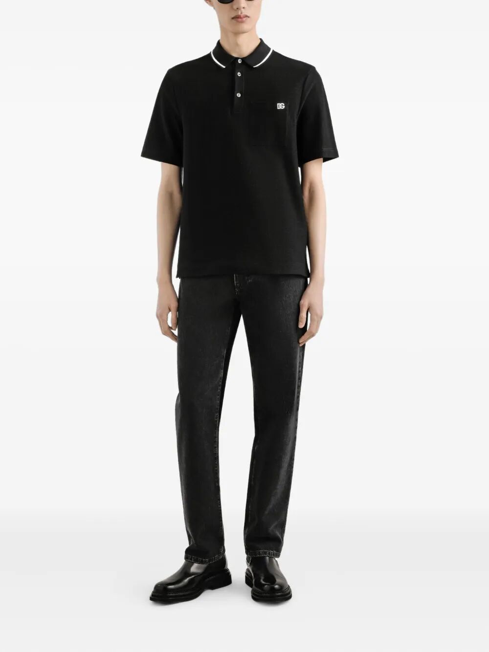 Dolce & Gabbana Men Cotton Piqué Polo Shirt