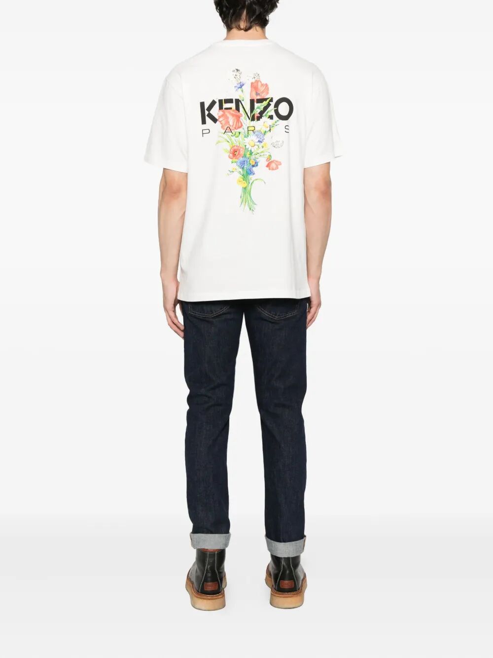 Kenzo Men Gots Archive Bouquet Print Cotton T-Shirt