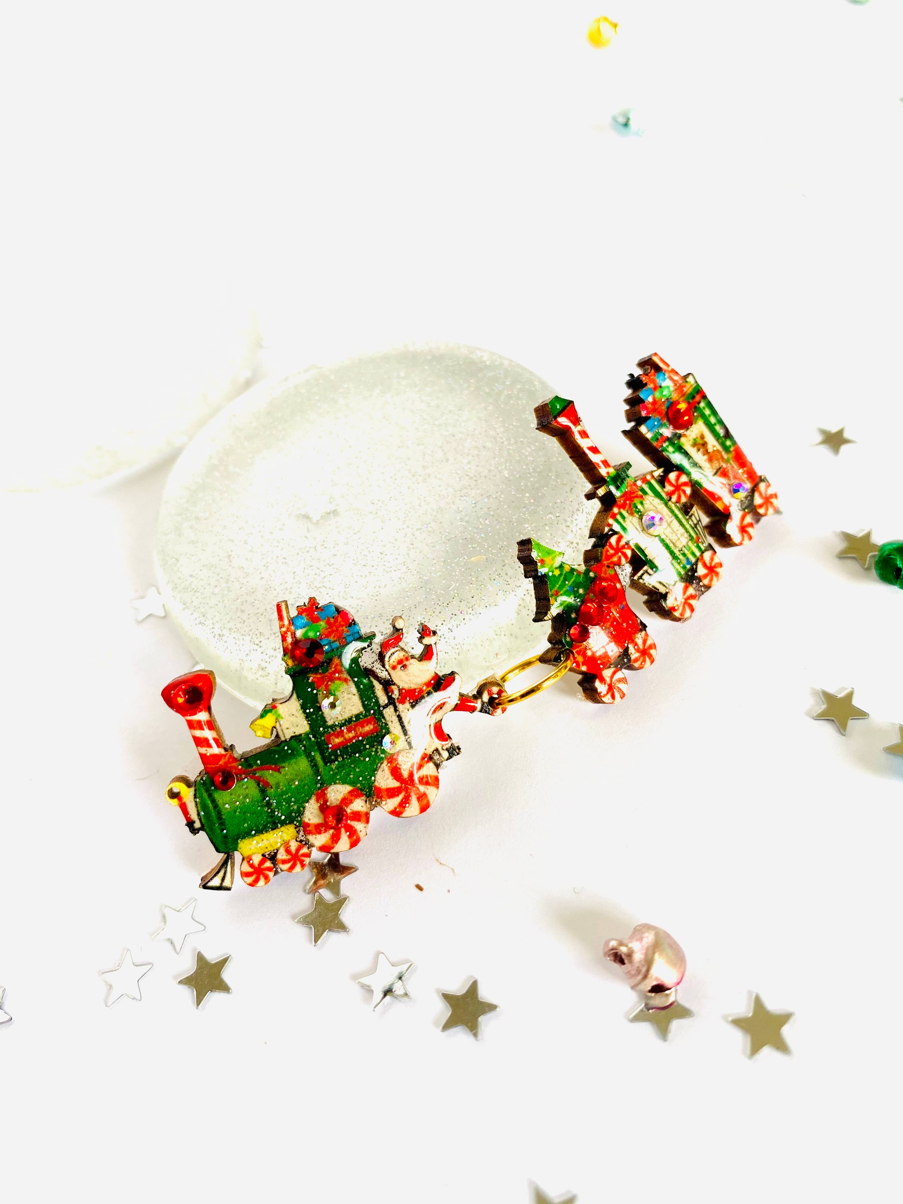 Christmas Train Brooch by Rosie Rose Parker