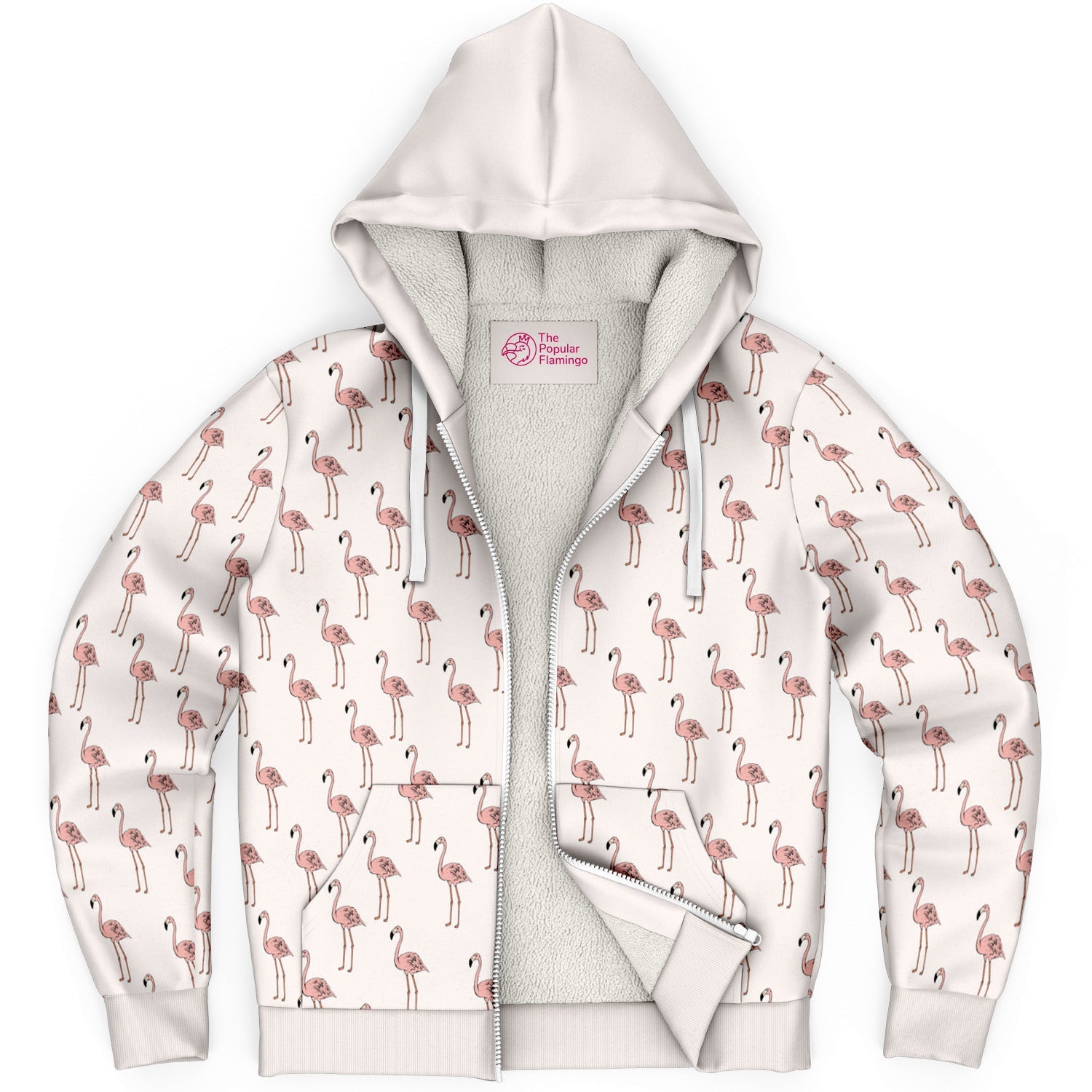 Classic Flamingo Zip-Up Hoodie