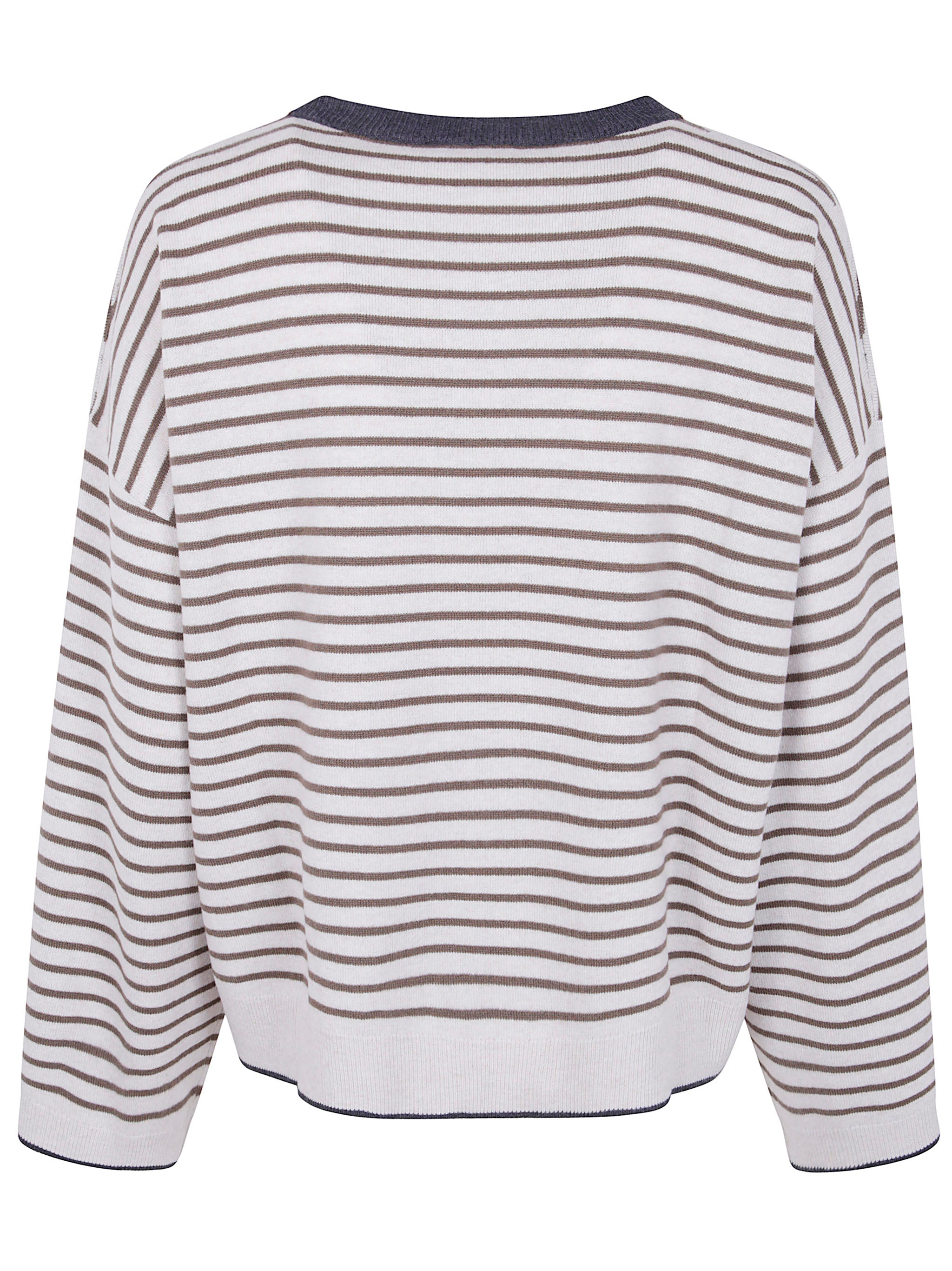 Brunello Cucinelli Women Boatneck Stripes Sweater