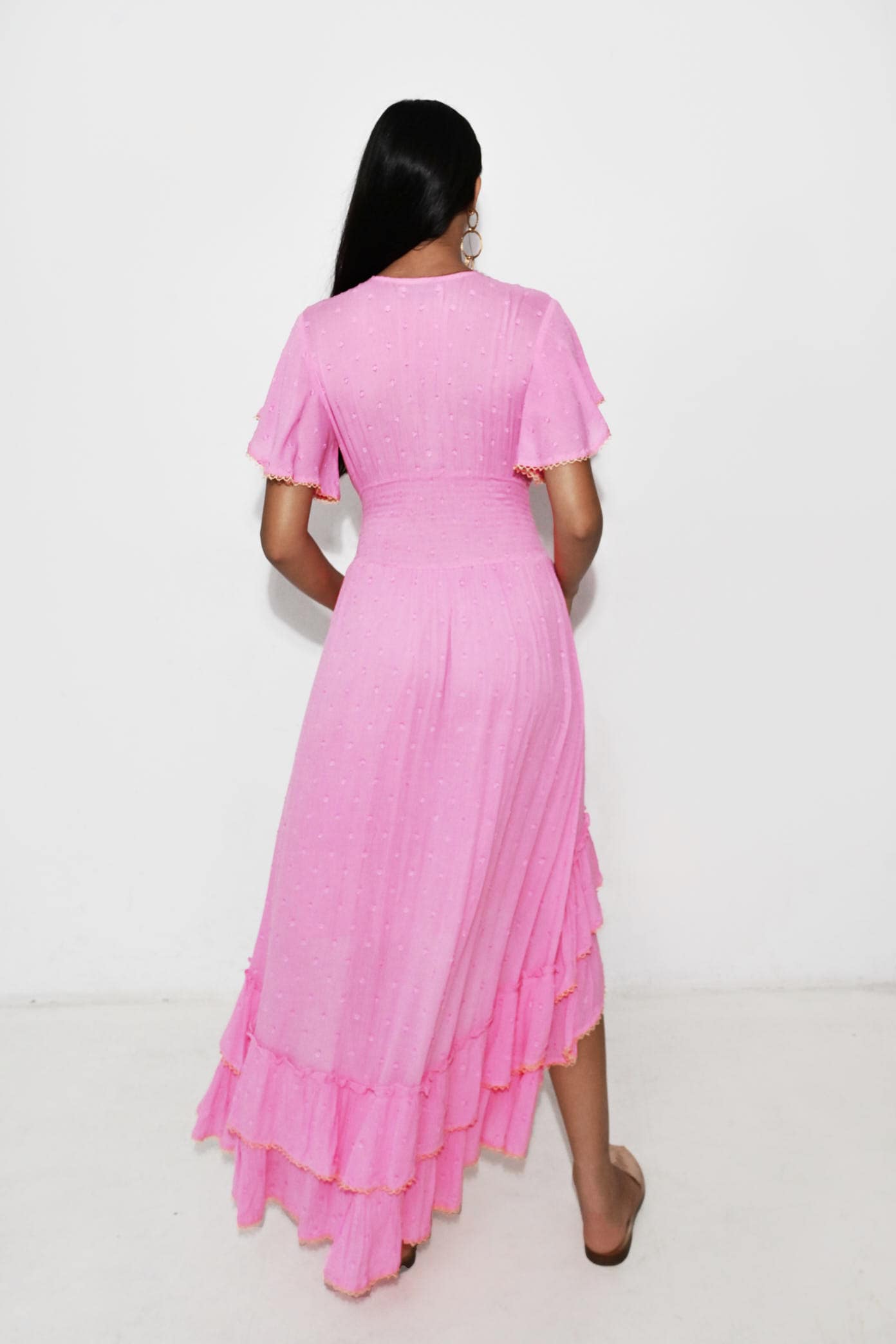 LULA ASYMMETRICAL PINK DRESS