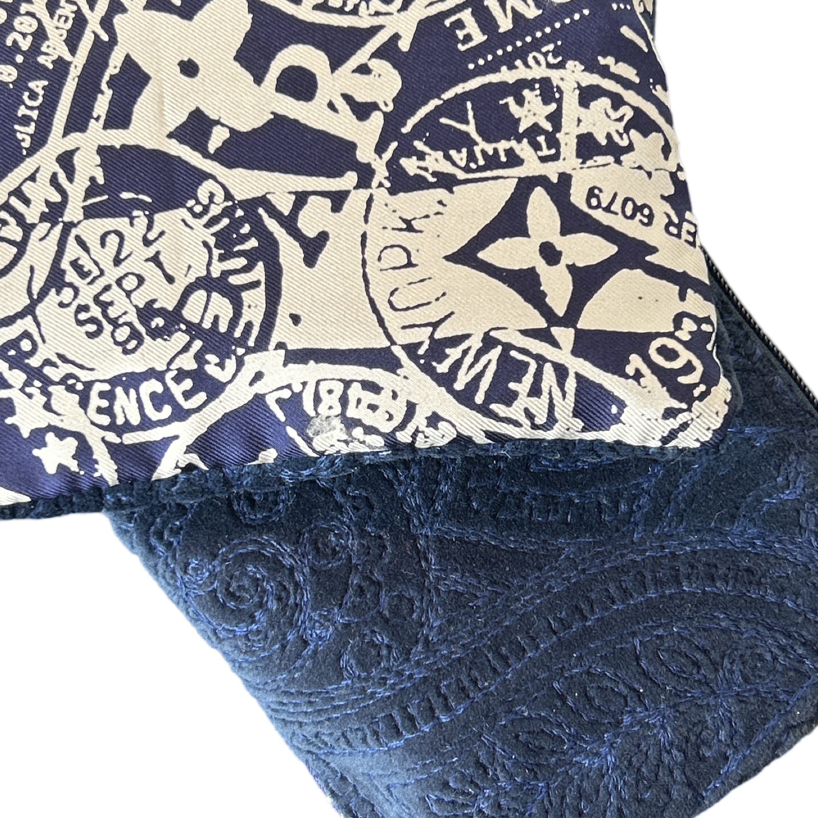 Travel Stamps Vintage Silk Scarf Coffee Run Keychain Bag