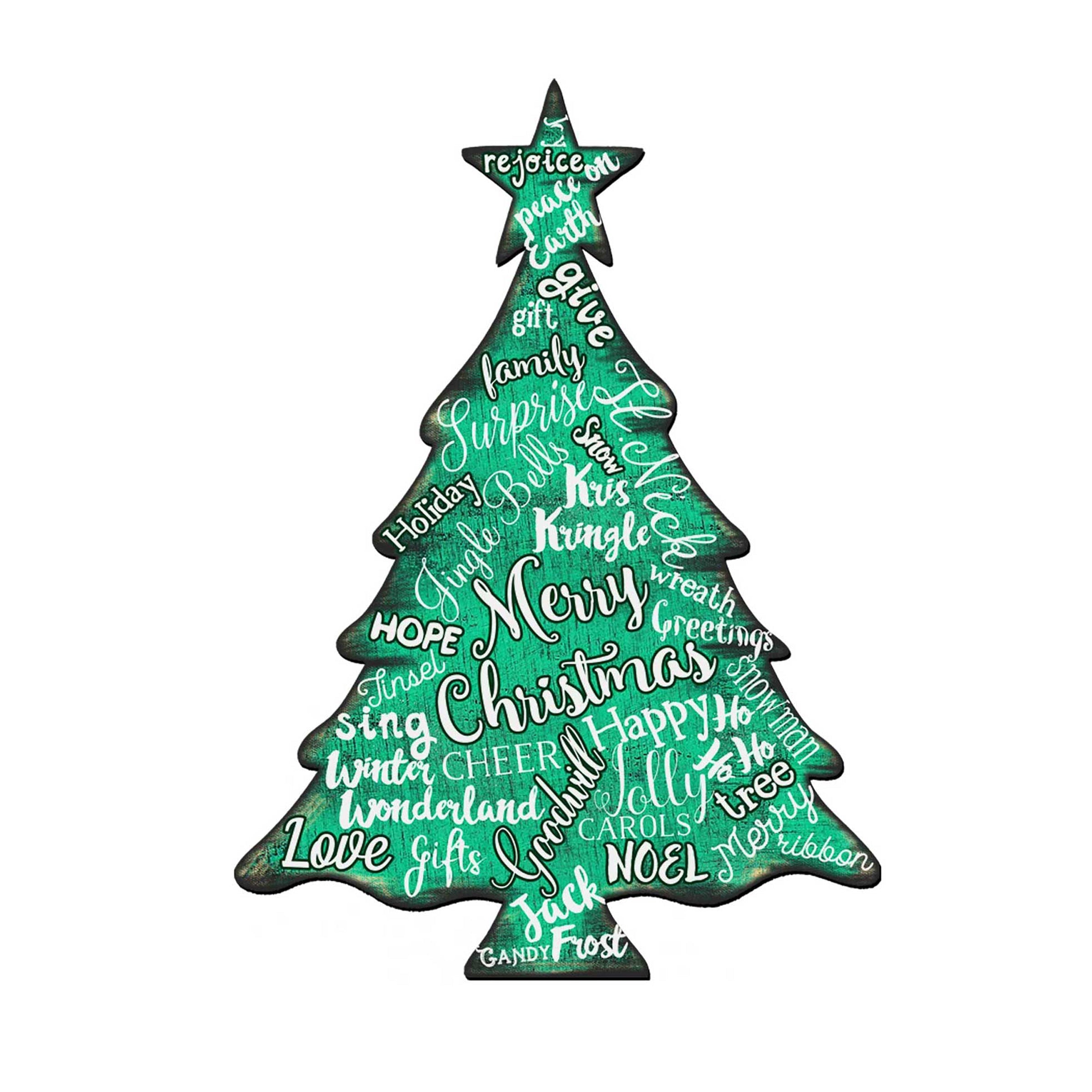 Merry Christmas Tree Holiday Door Decor - Christmas Decor - 8198112-2H