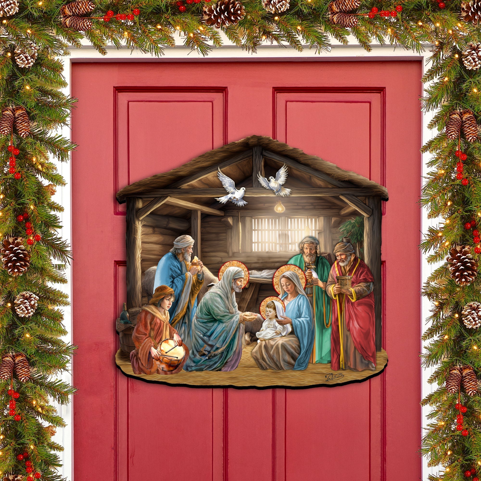 Nativity Scene Holiday Door Decor by G. Debrekht - Nativity Holiday Decor - 8652763H
