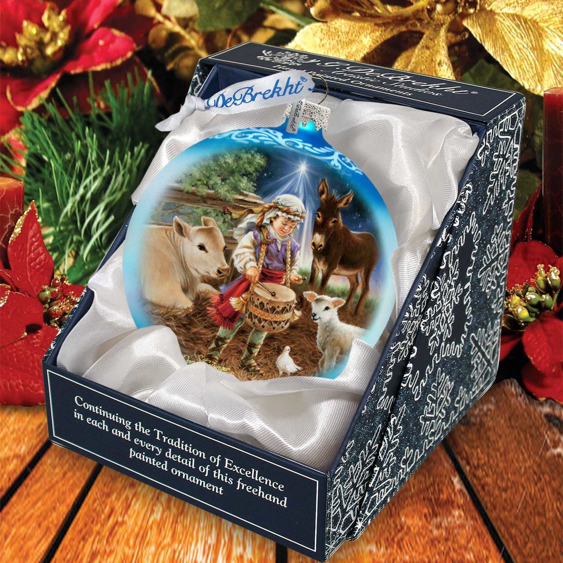 Little Drummer Boy Glass Ornament by D. Gelsinger - Nativity Holiday Decor - 71151-9720