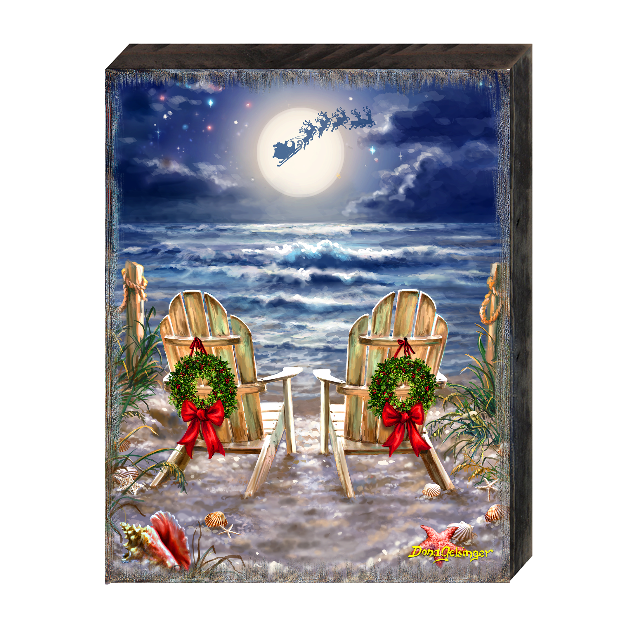 Moonlight Christmas Wall Art by D. Gelsinger - Christmas Decor - 95683B-DG