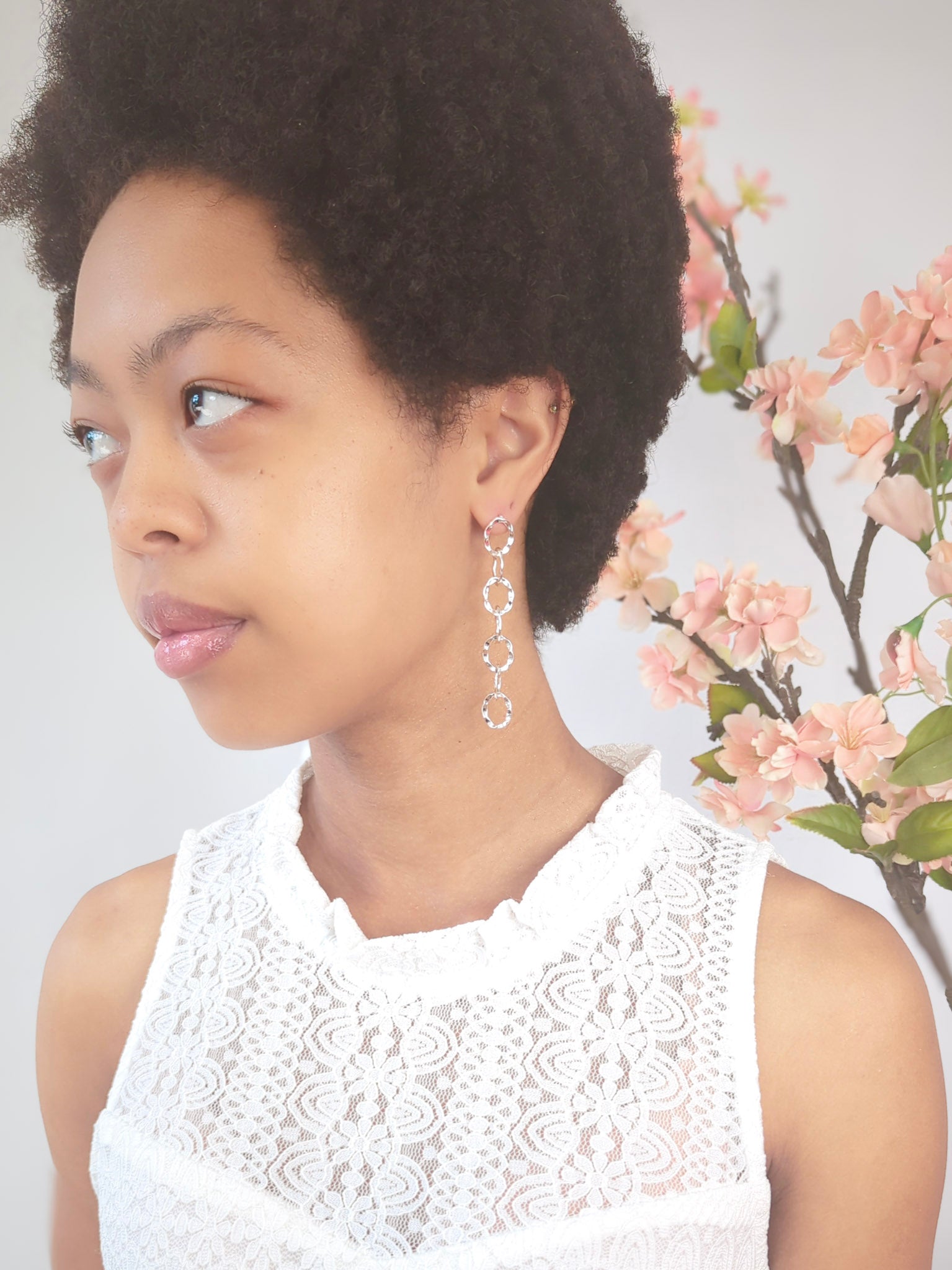 Organic Chain Link Earrings