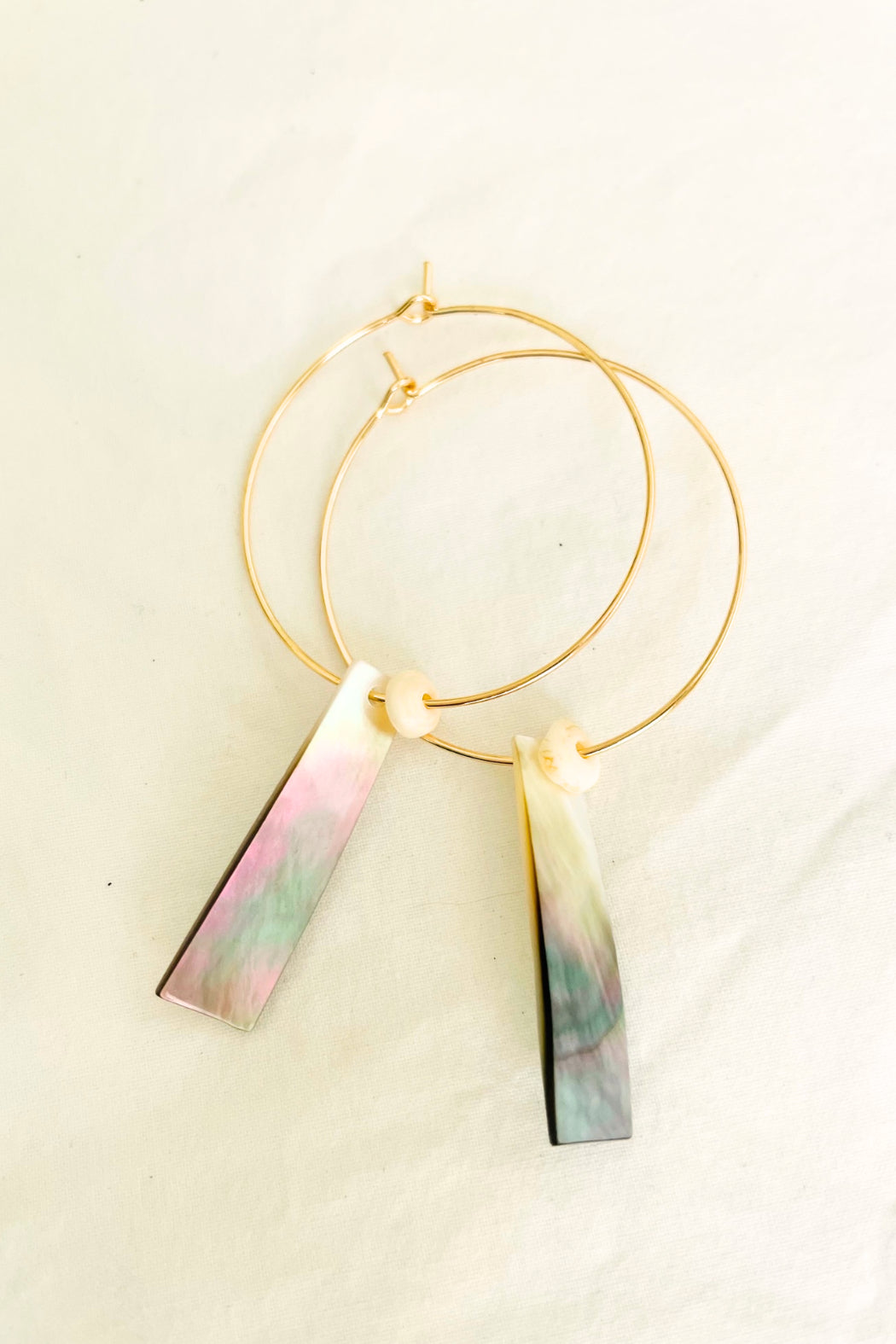 1" Mini Hoop ~ Puka/Abalone Bar Drop
