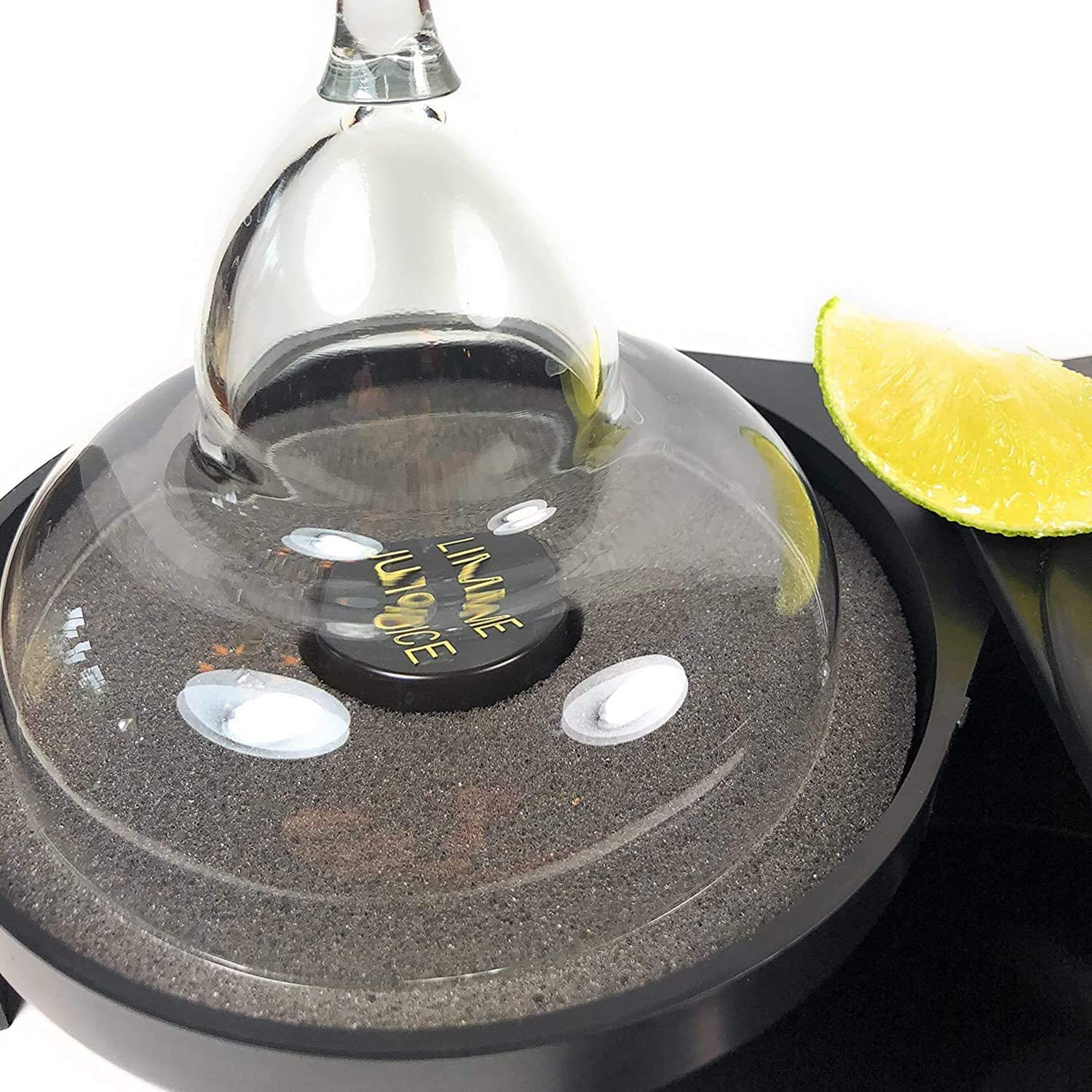 1 Pack 3 Tier Bar Glass Rimmer for Margarita and Cocktail, Bartender Tool,Salt Box Spice Container