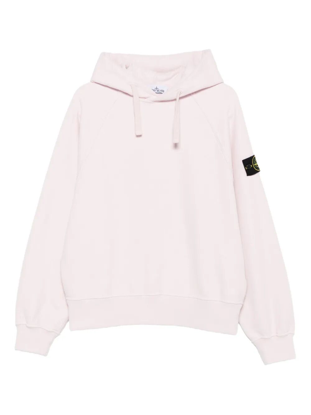 Stone Island Men Brushed Organic Cotton Fleece Oversized Fit Hoodie