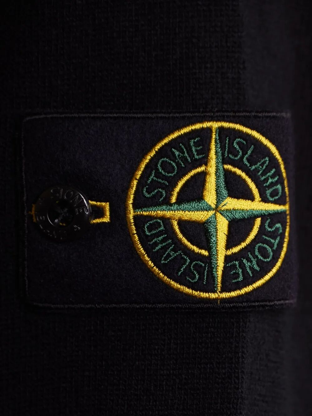 Stone Island Men Lightweight Wool Crew Neck Sweater With Raglan Sleeves
