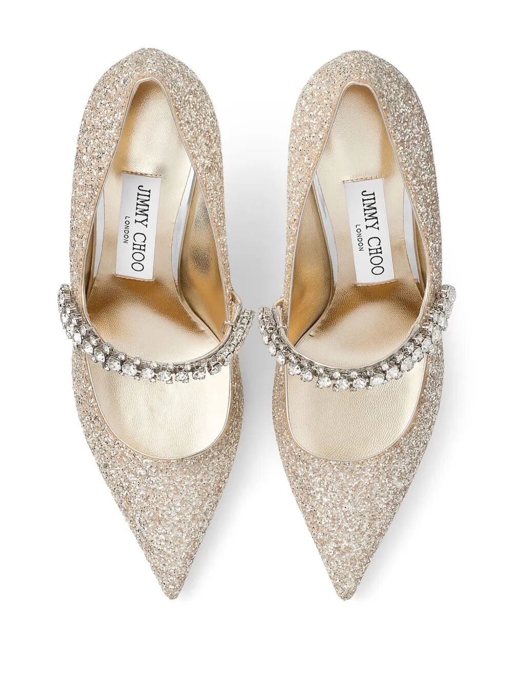 Jimmy Choo Women Crystal Embellished Bing 65 Pumps In Glitter Fabric
