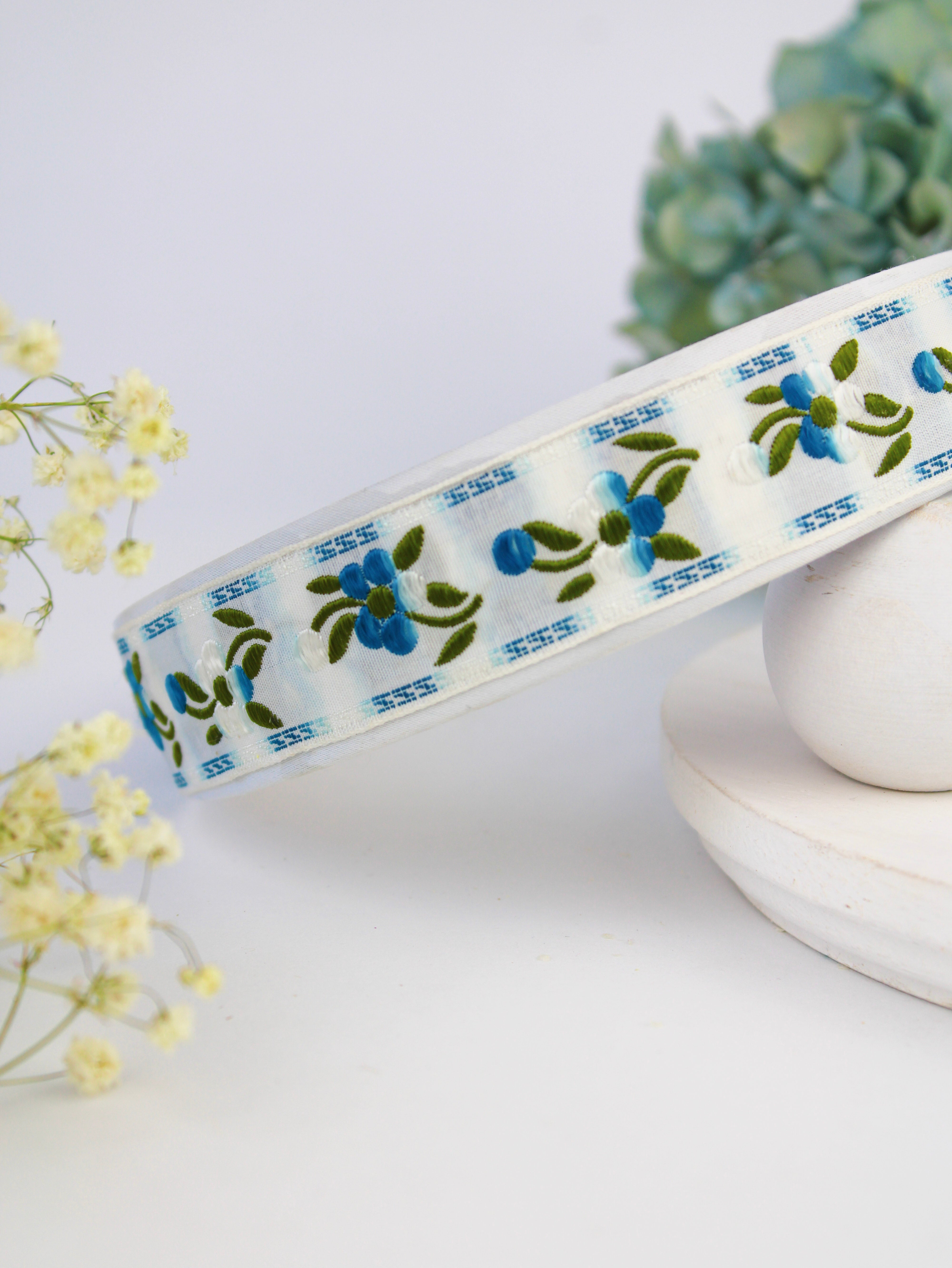 Blue Clematis Floral Headband