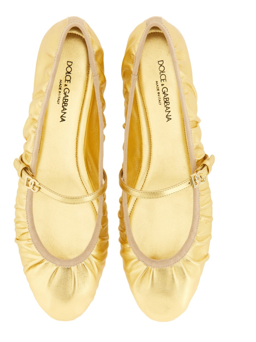 Dolce & Gabbana Women Mordoré Nappa Ballerina