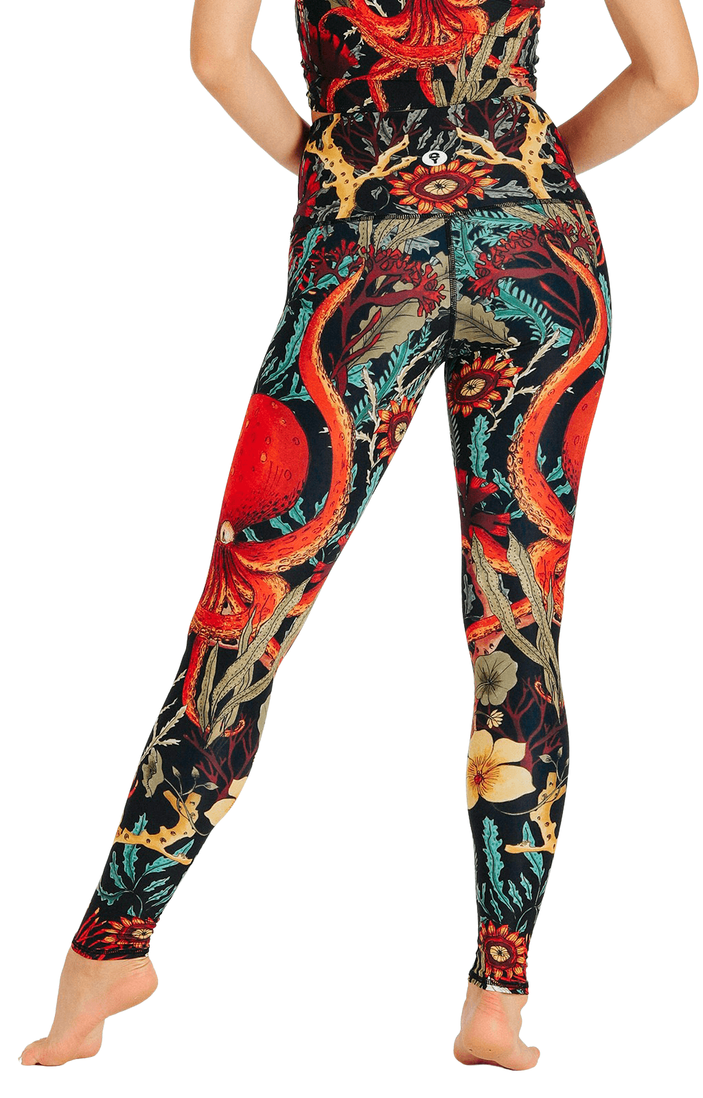 Yoga Democracy Leggings Coral My Name Printed Yoga Leggings