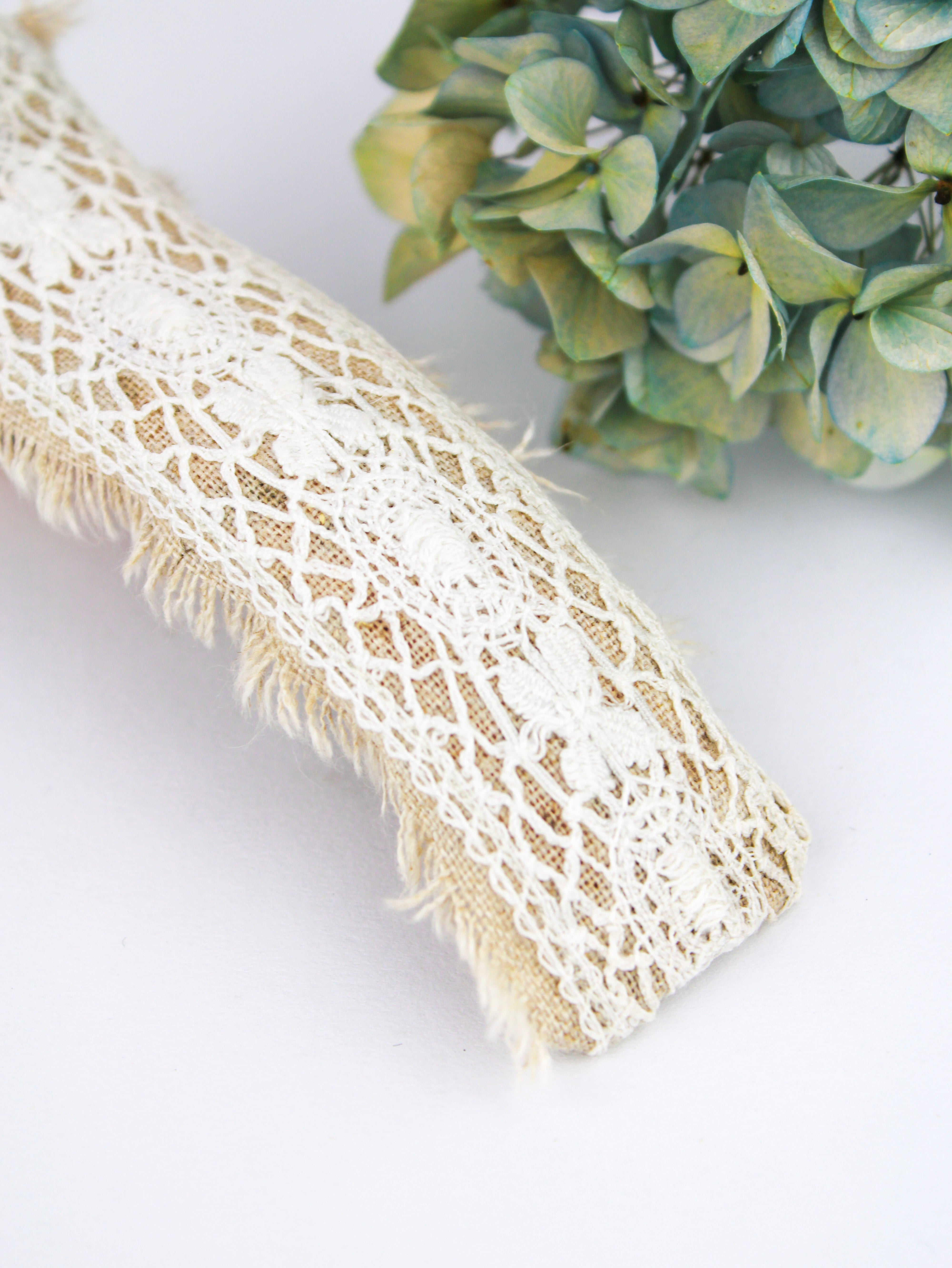 Amelia Lace and Linen Hair Clip