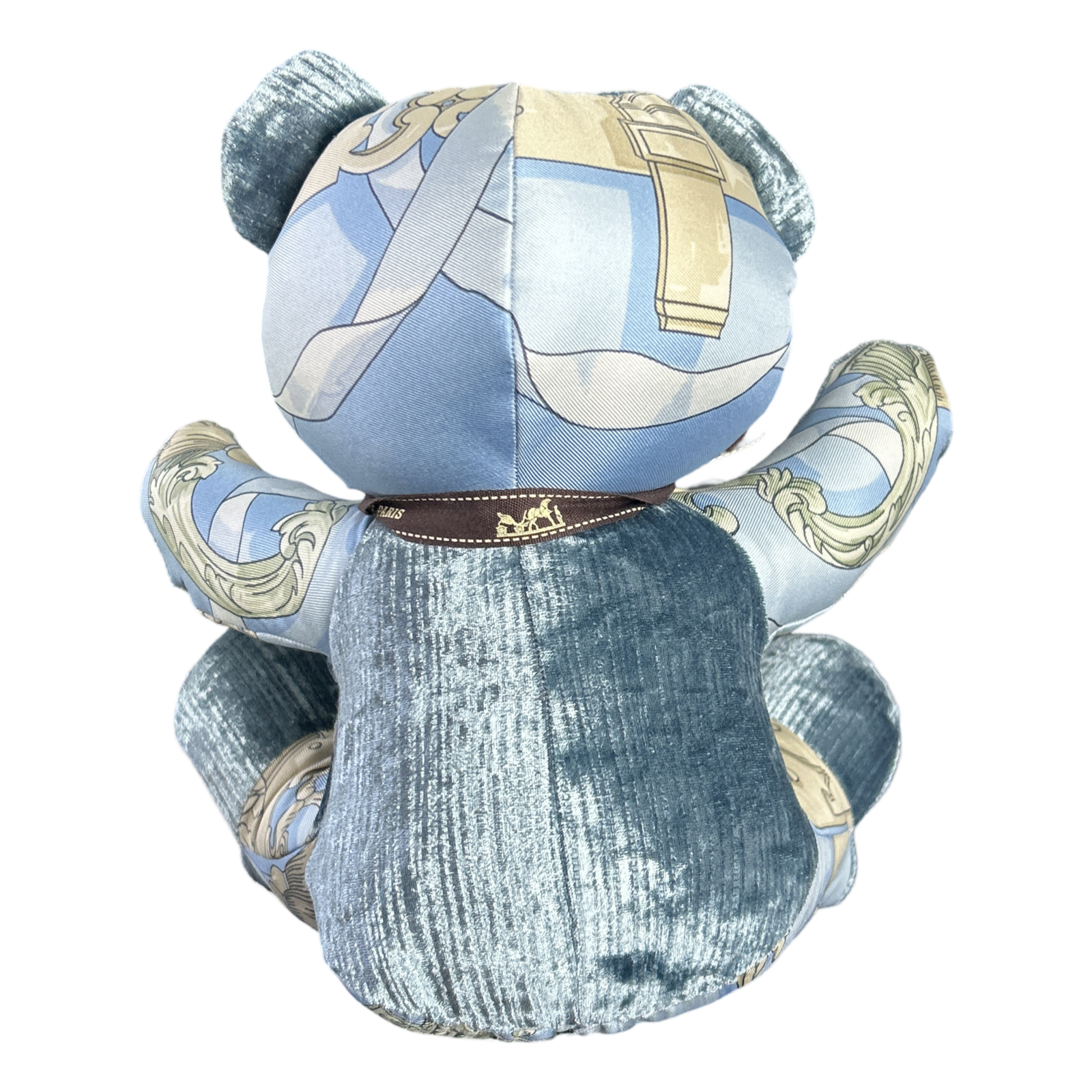 Vintage Silk Scarf Patchwork Teddy Bear