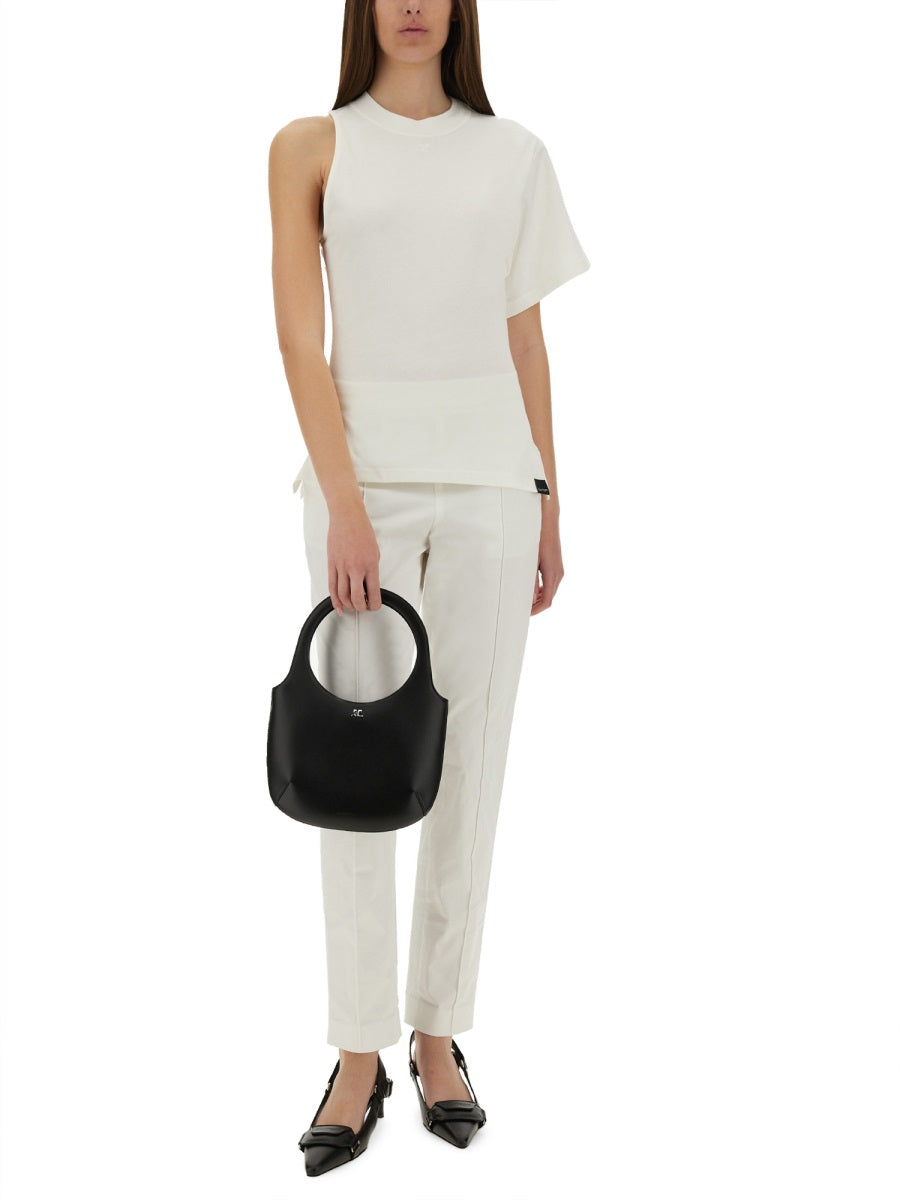 Courreges Women One-Shoulder T-Shirt In Scuba