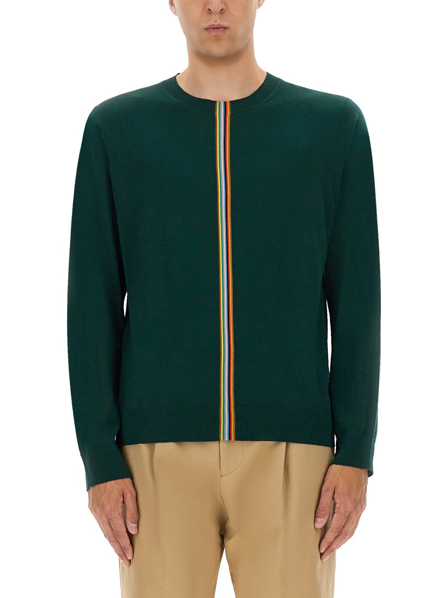 Paul Smith Men Jersey With Striped Detail