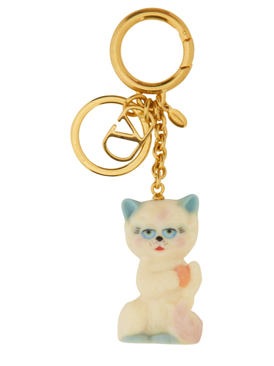 Valentino Garavani Men "Le Chat De La Maison" Keychain