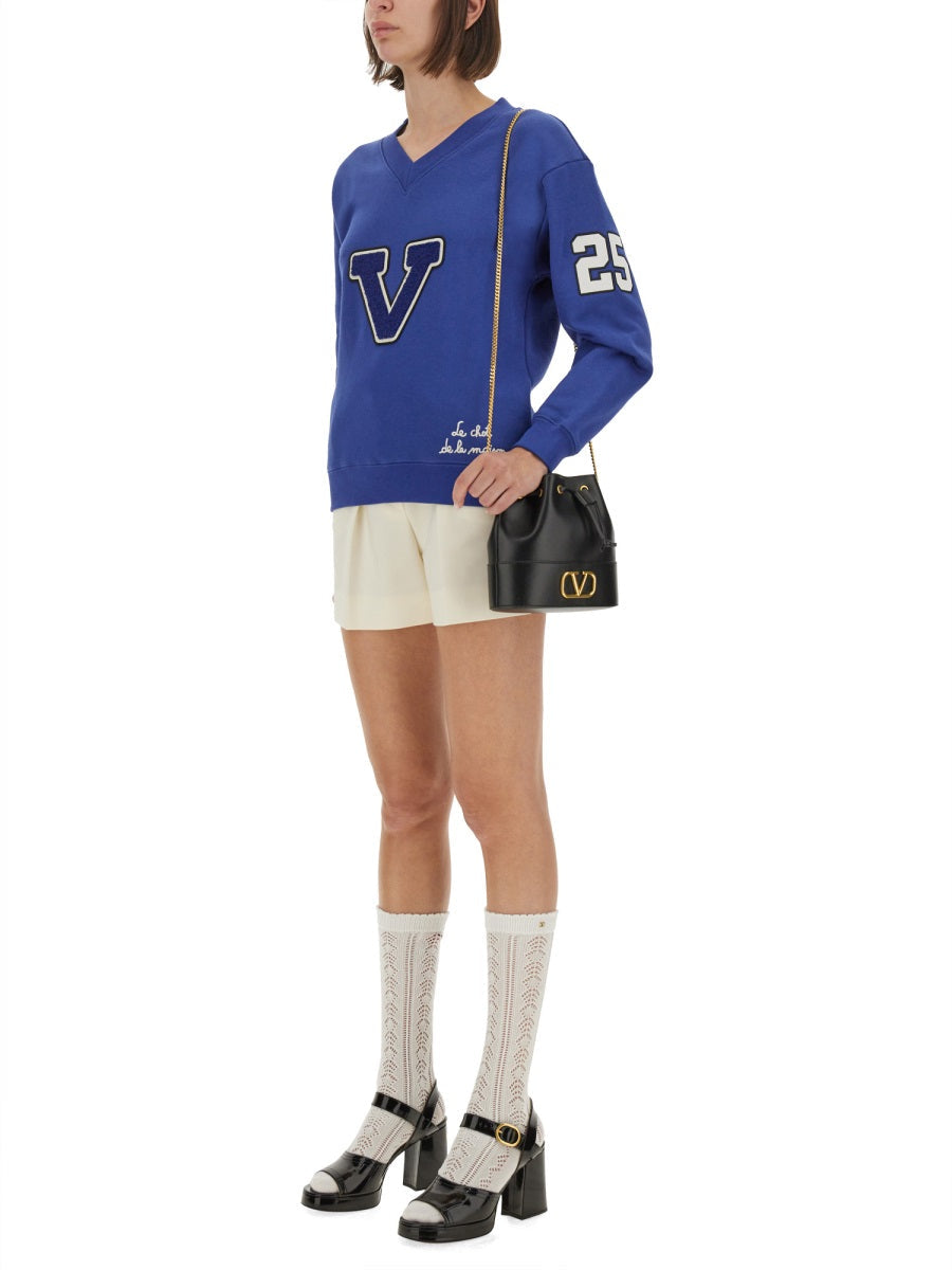 Valentino Women Embroidered Cotton Sweatshirt