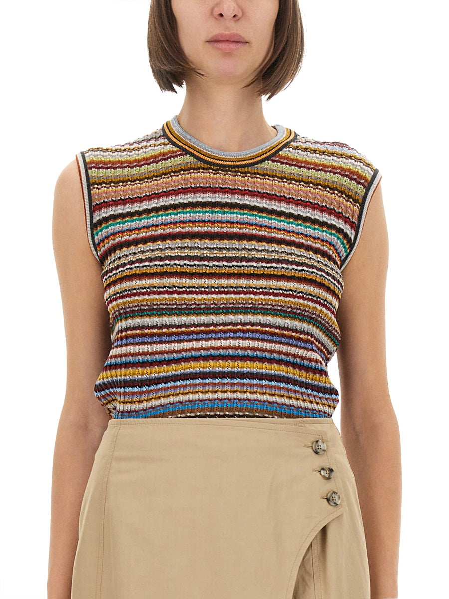 Paul Smith Women "Signature Stripe" Knit Vest