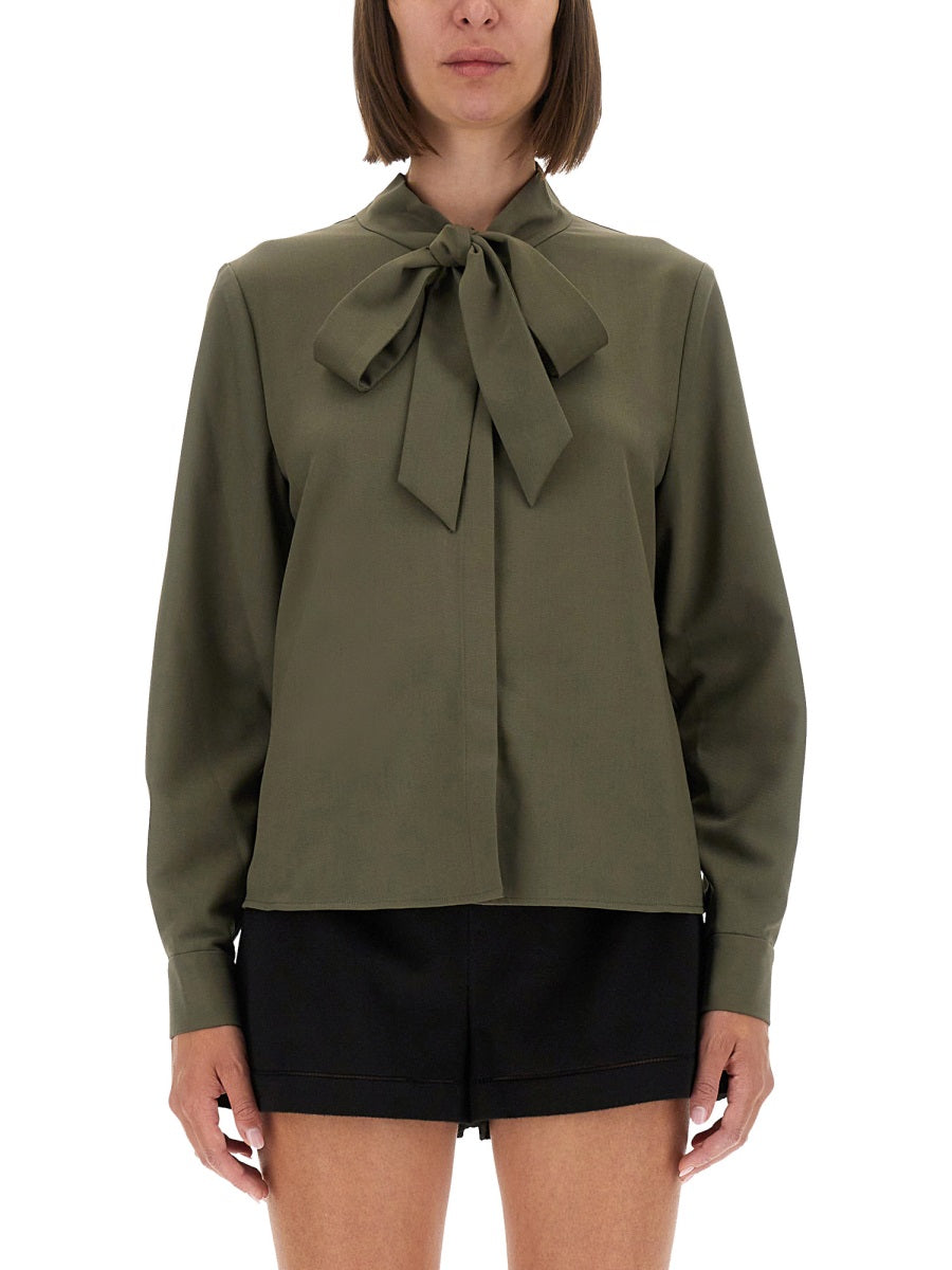 Self-Portrait Women Twill Shirt With Bow