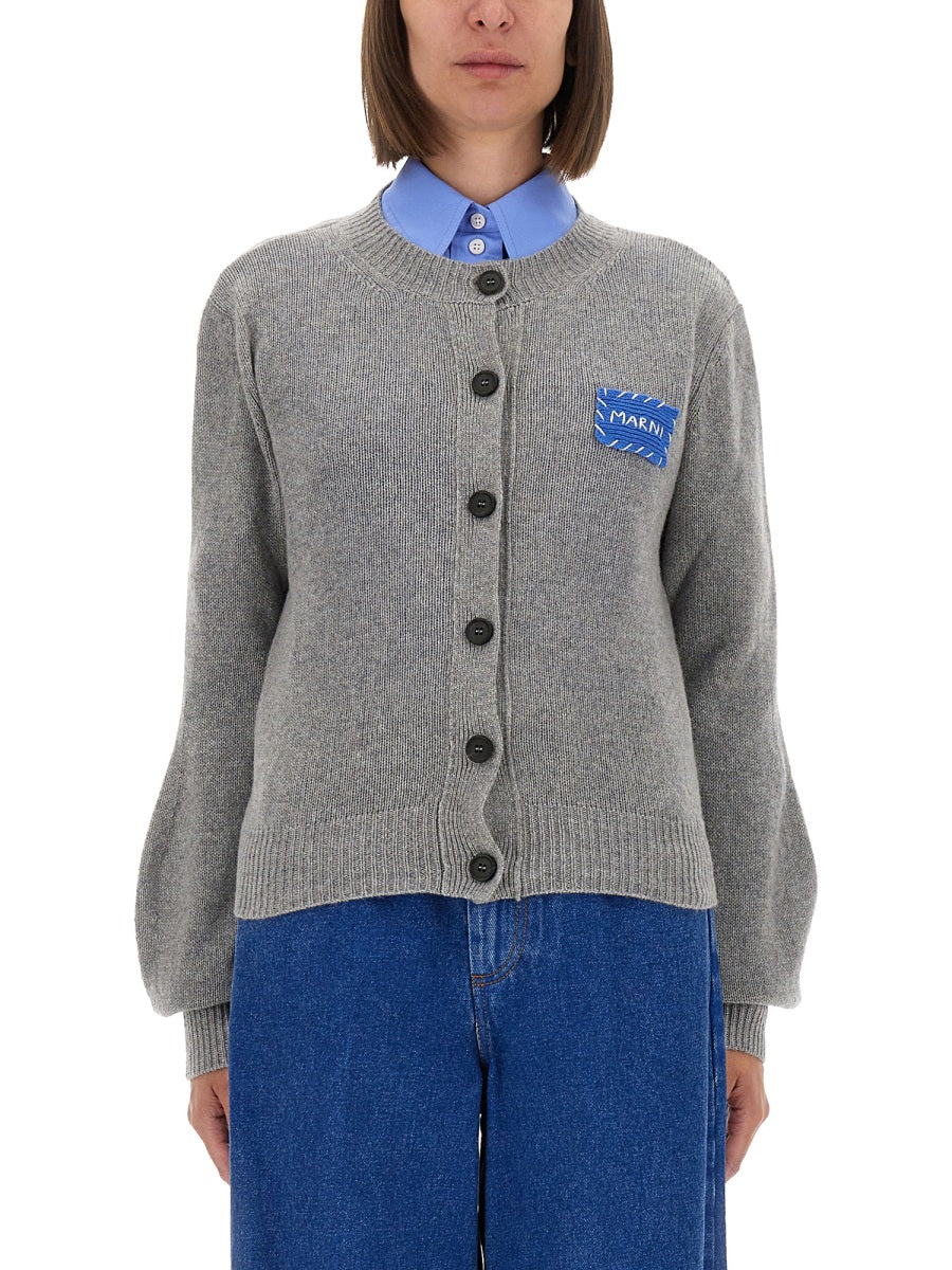 Marni Women Cashmere Cardigan With Logo