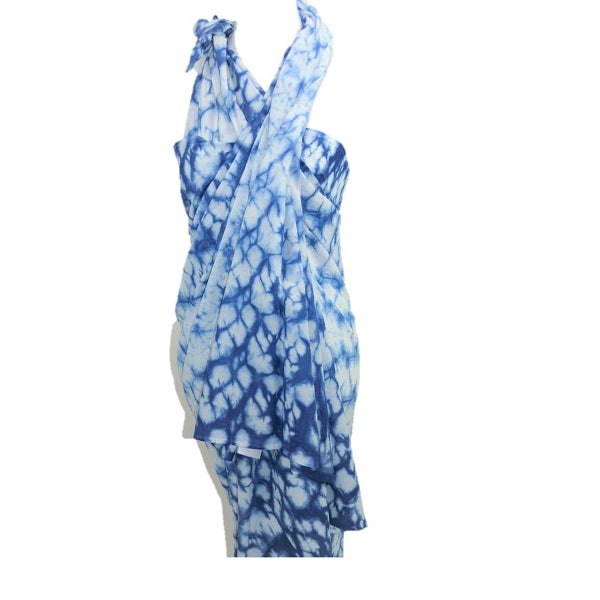 Mystic Ocean Indigo Scarf by OMSutra