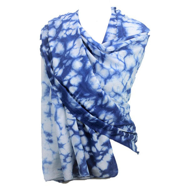 Mystic Ocean Indigo Scarf by OMSutra