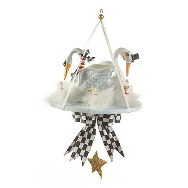 12 Days 7 Swans a-Swimming Ornament by Patience Brewster