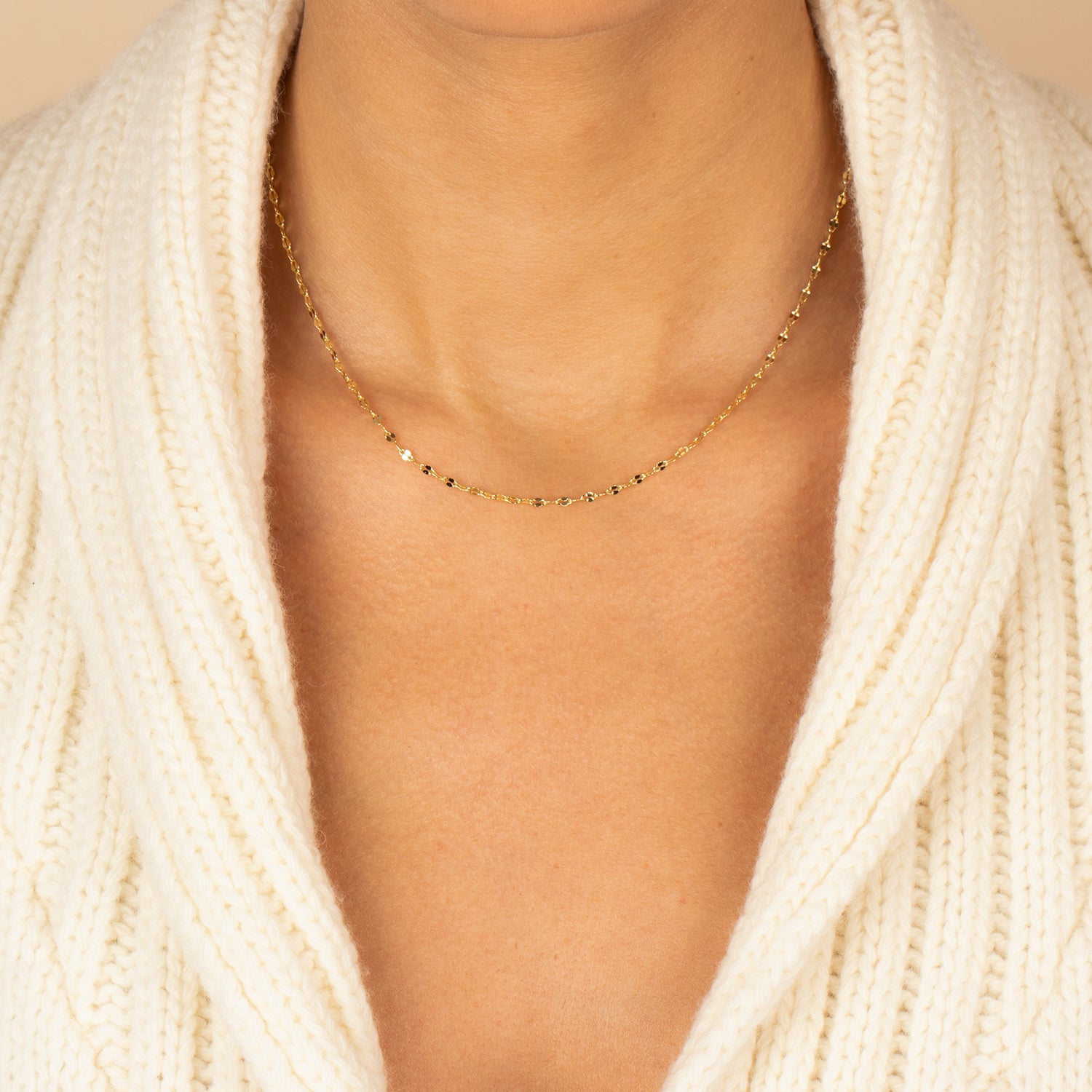 Shiny Baby Mariner Chain Necklace