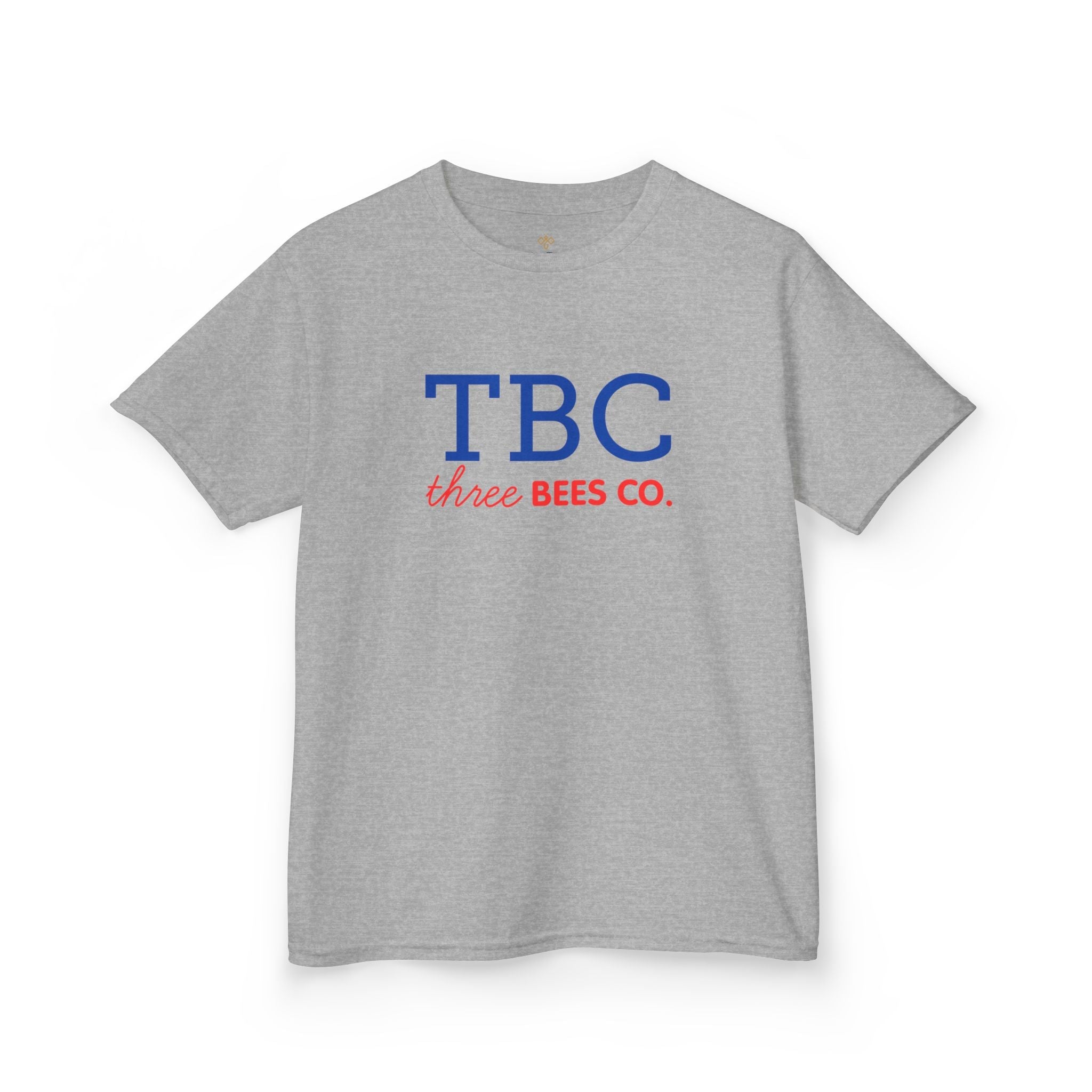 Kids Heavy Cotton Gildan Three Bees Co. in Blue and Red Hive Tee