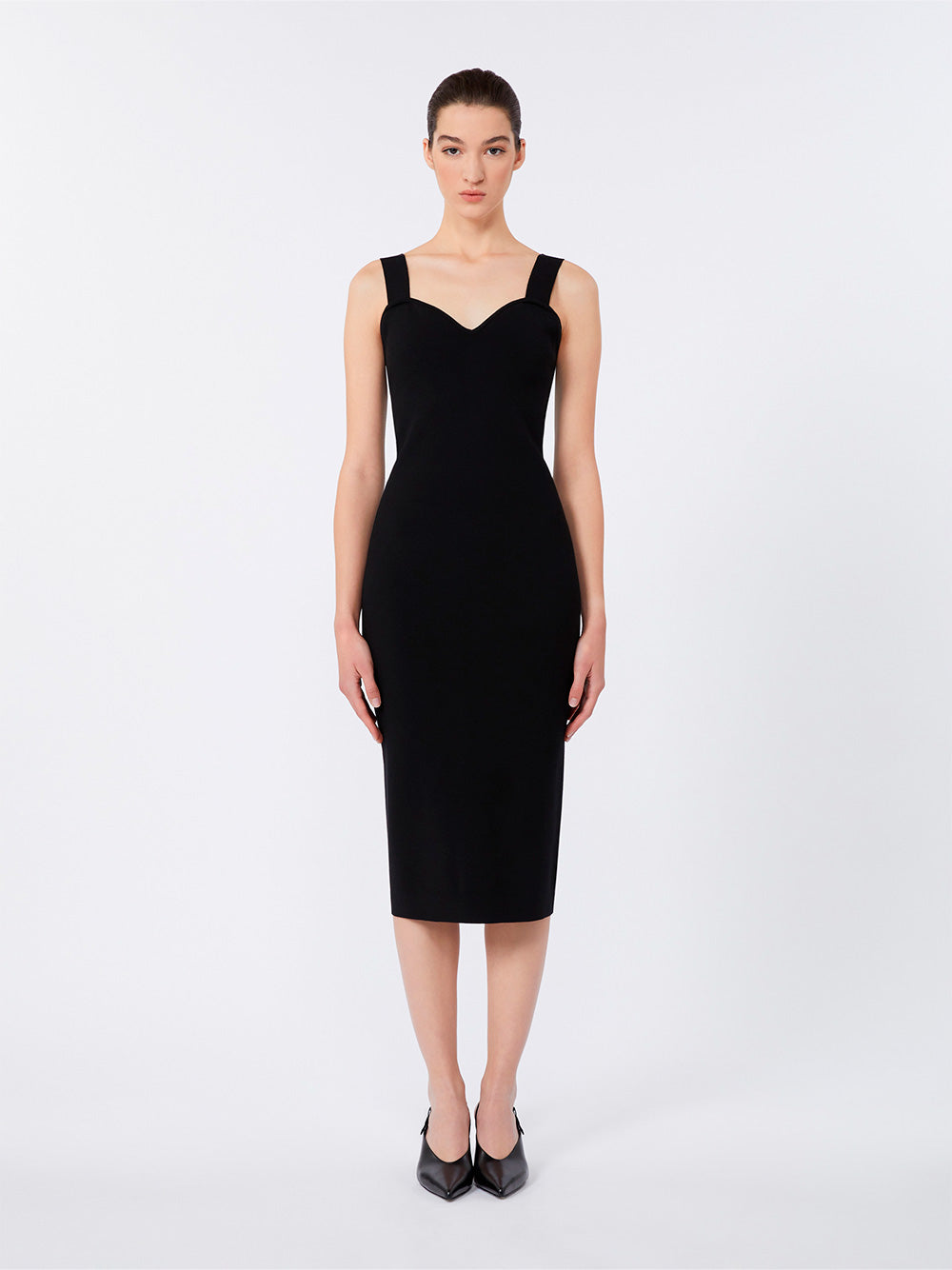 Max Mara Women Viscose Sheath Midi Dress