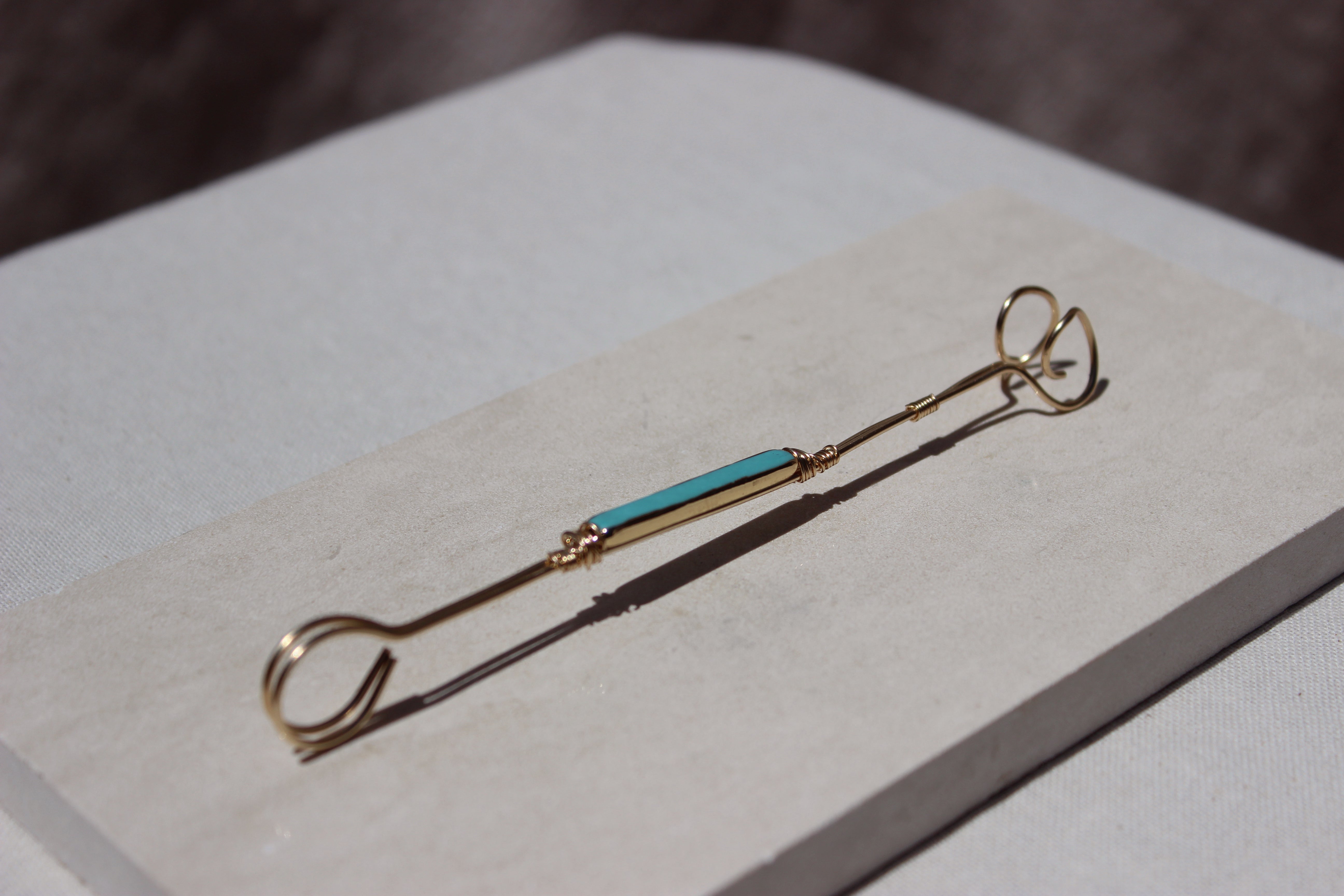 The Turquoise Bar Joint Holder by Toasted Jewelry