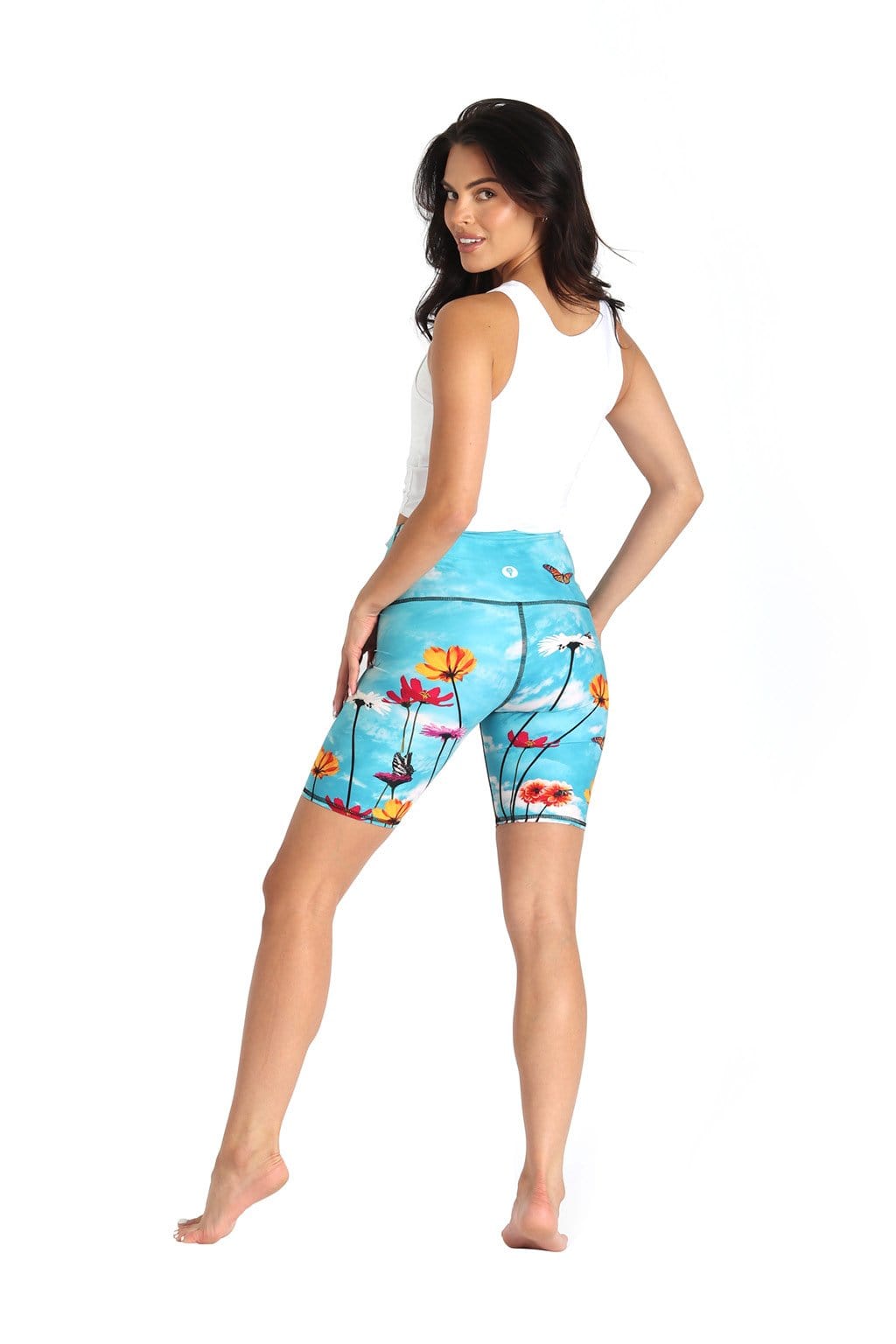 Yoga Democracy eco-friendly Biker Shorts in Flower Bomb print