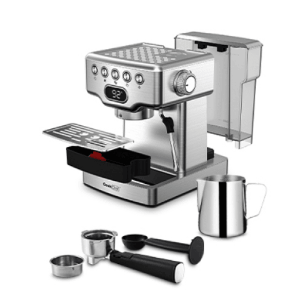 1350W Semi-automatic coffee machine 19Bar (ULKA) high pressure pump extraction 1 cup / 2 cup espresso machine 1.8L water tank capsule