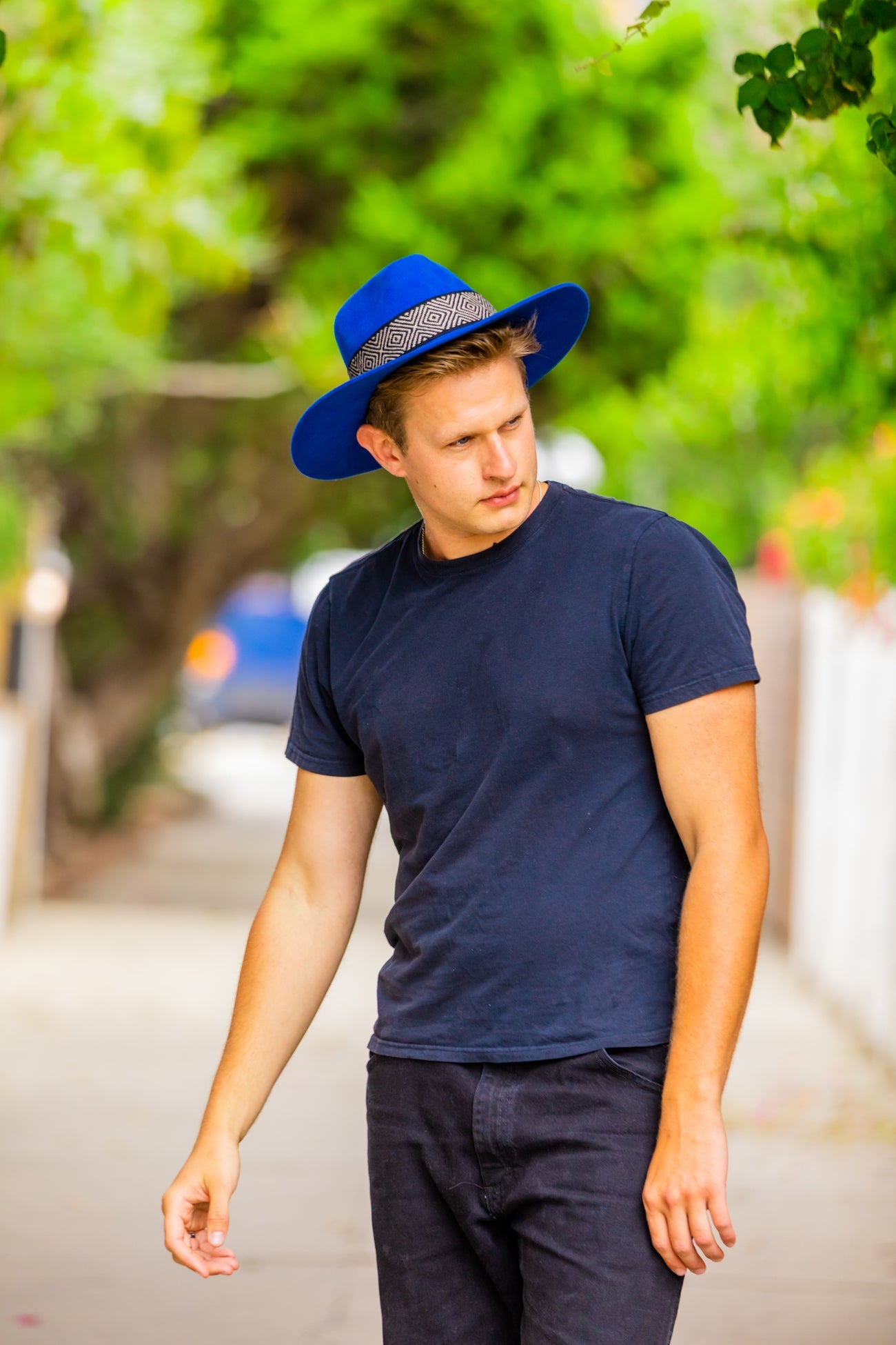 Electric Blue Western Hat