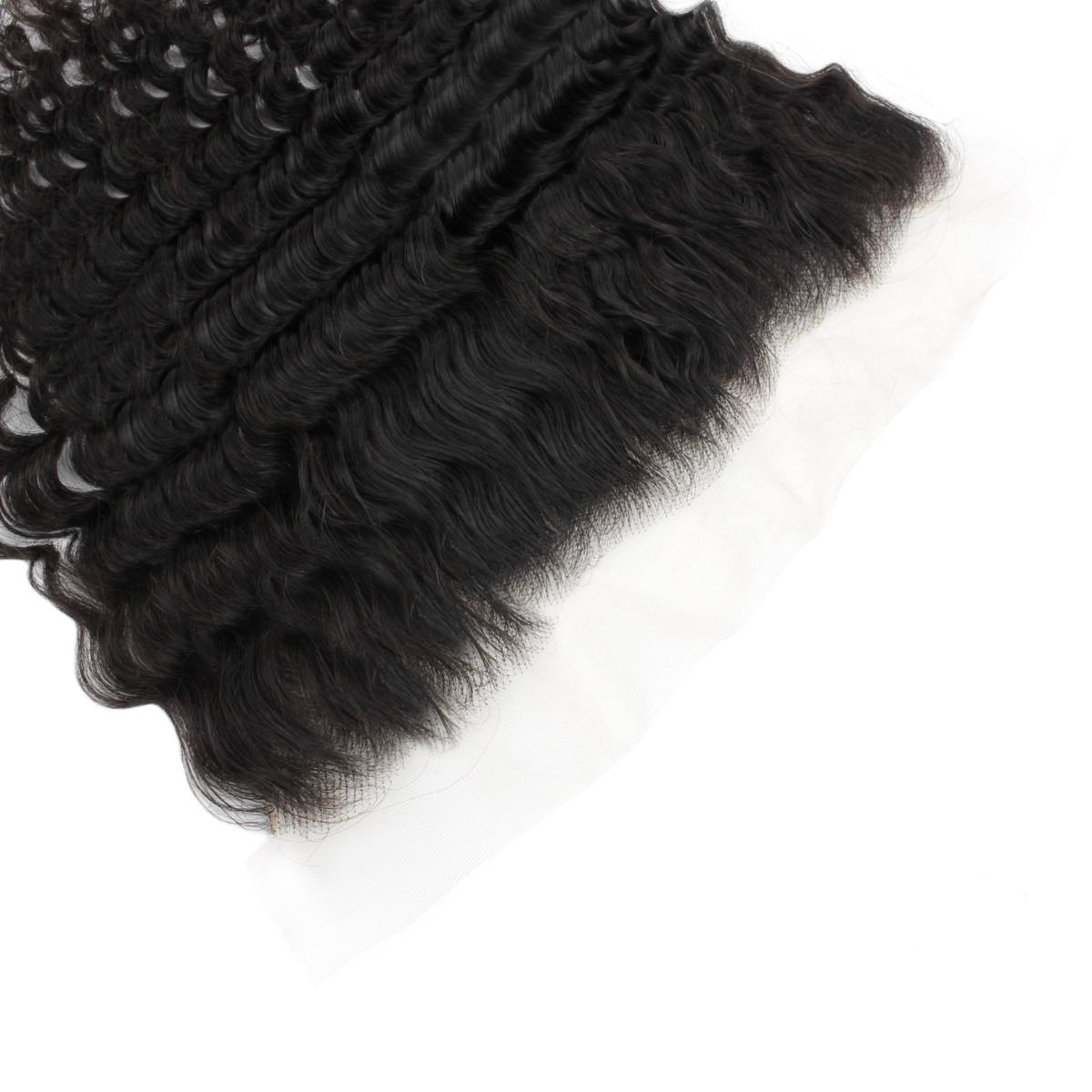 Deep Wave 13x4 Transparent Lace Human Hair Frontal