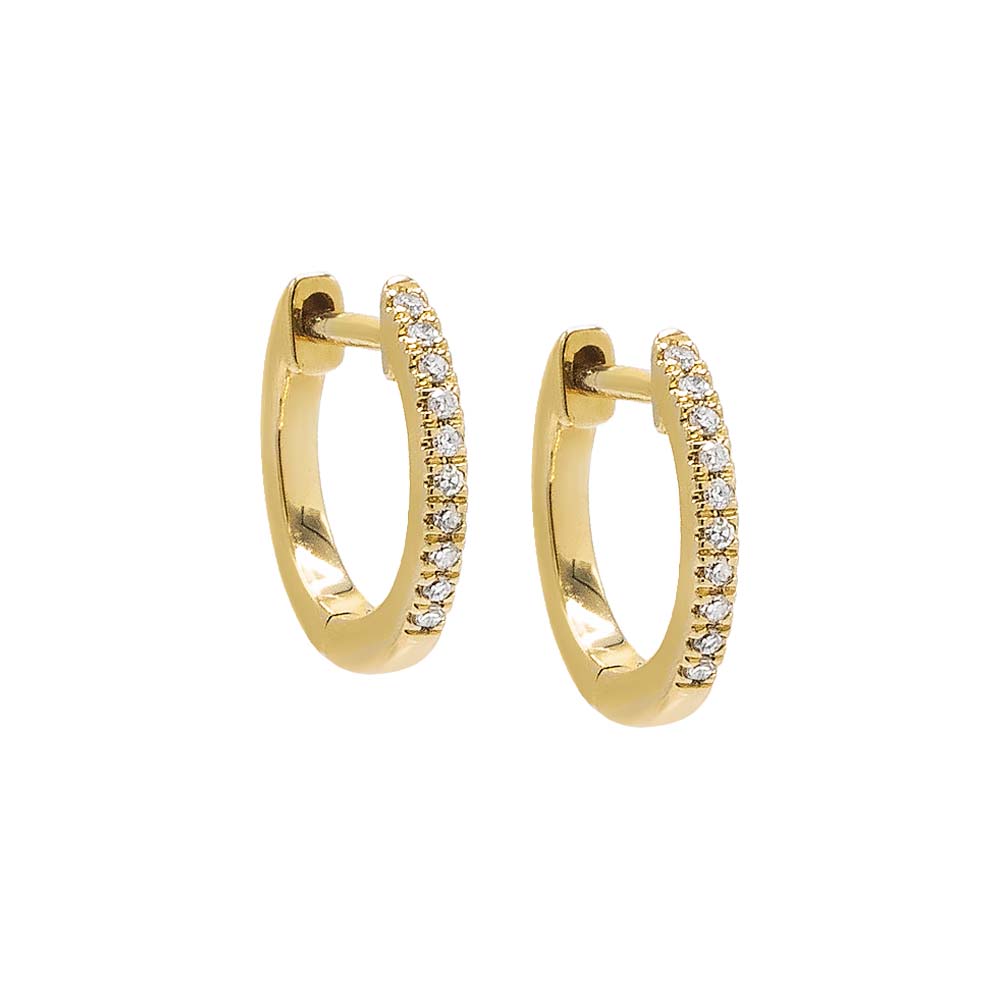 Diamond Huggie Earring 14K - Adina's Jewels