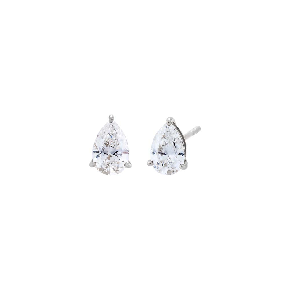 Lab Grown Diamond Pear Stud Earring 14K - Adina's Jewels